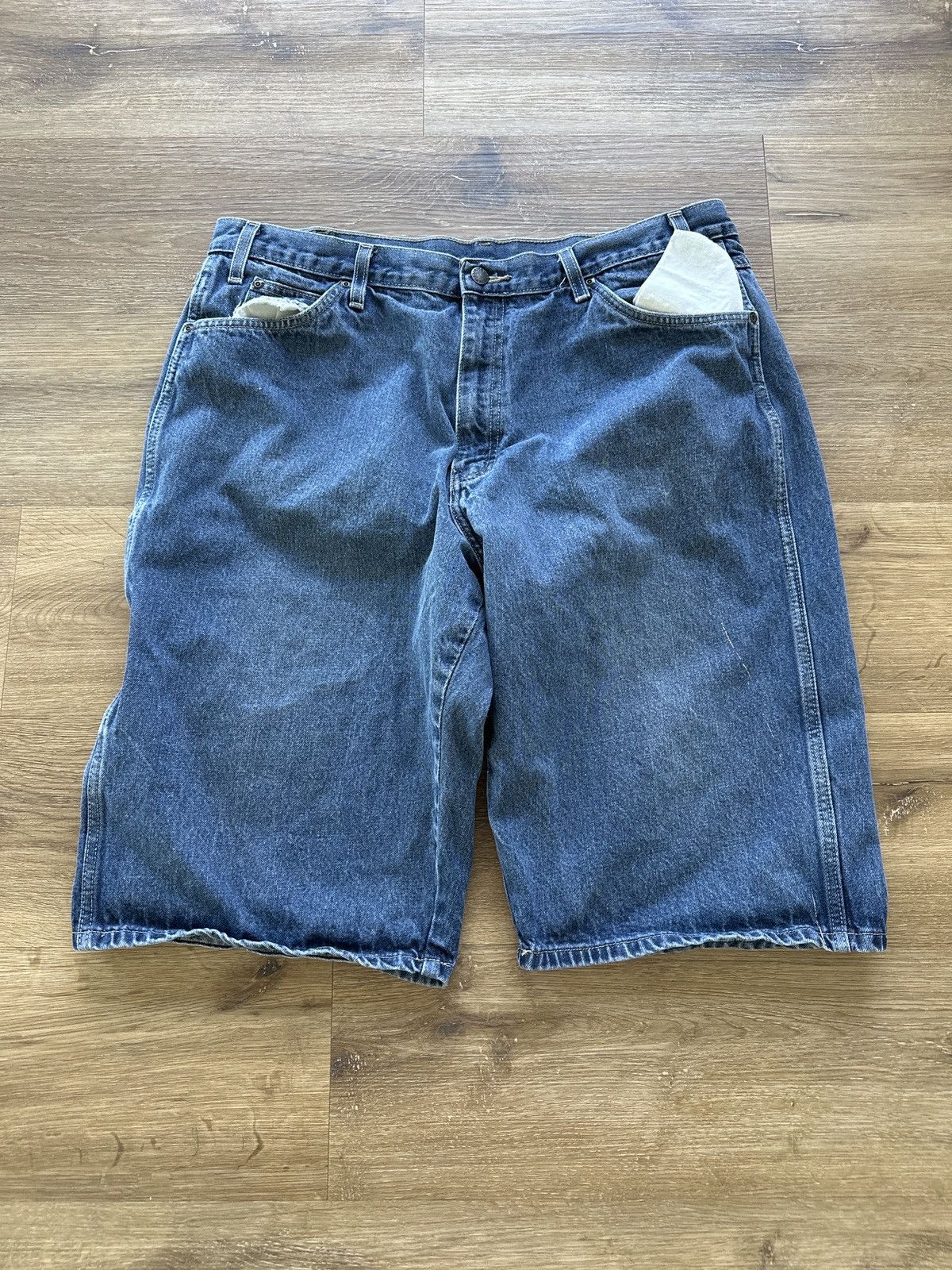Carhartt × Dickies × Vintage Vintage 90s Blue Carhartt Dickies Workwear Jorts Size US 38 / EU 54 - 3 Thumbnail