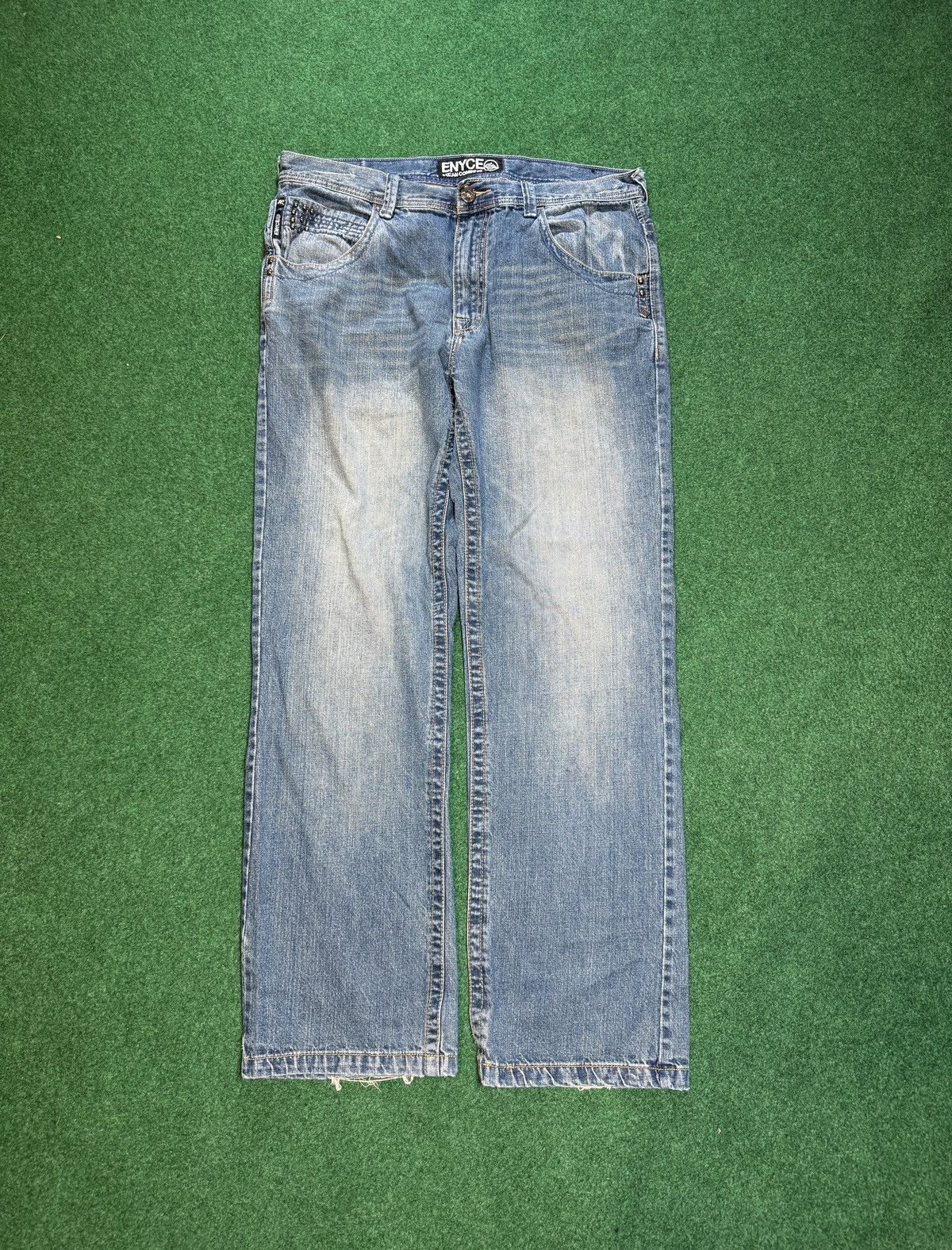 Enyce × Vintage Y2K Eynce Studded Emo Grunge Baggy Wide Leg 36x34 Jeans Size US 36 / EU 52 - 1 Thumbnail
