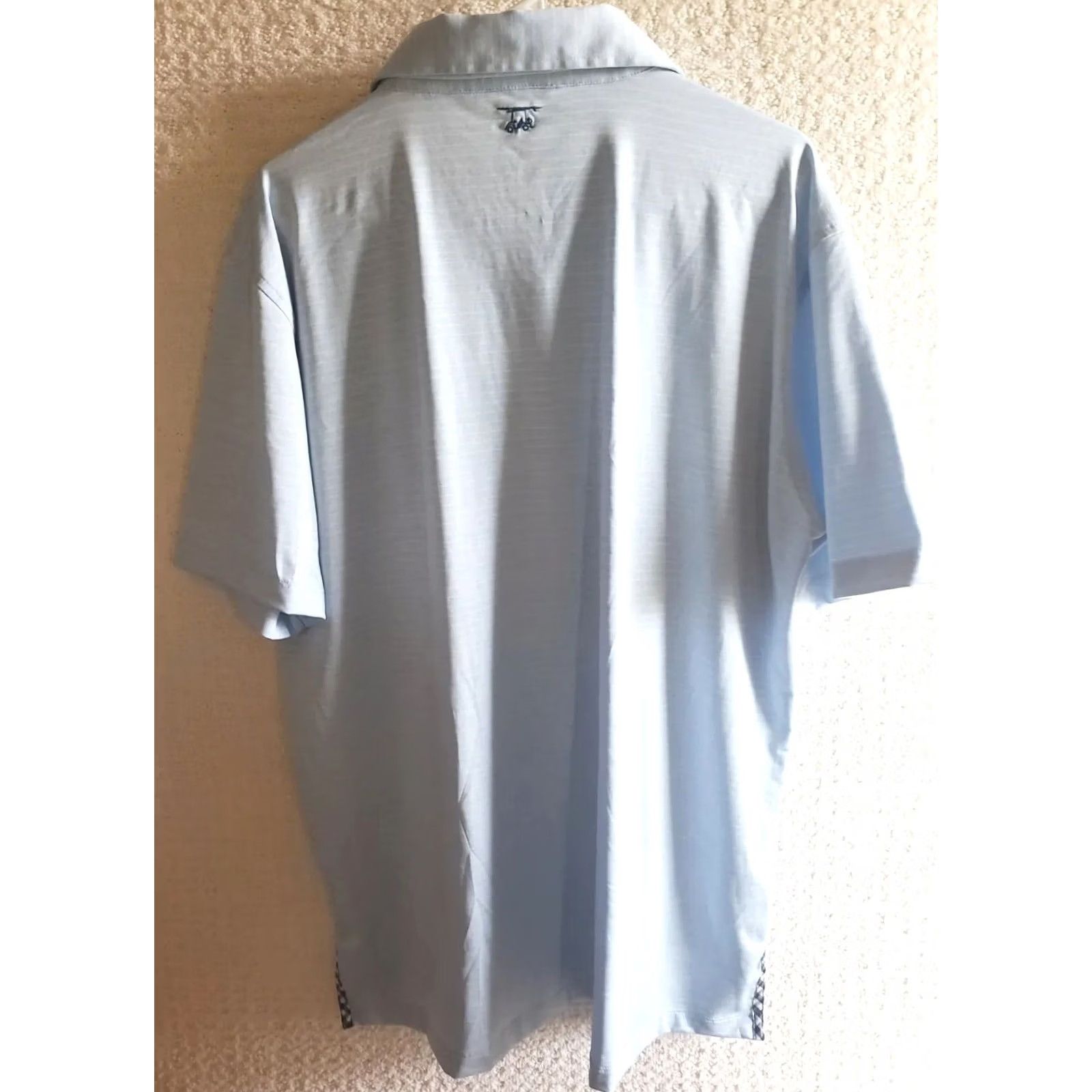 Vintage Bald Head Island Club Polo Shirt Mens XL Blue Yellow Striped Knit Polyester Spandex Logo Golf Shirt Size US XL / EU 56 / 4 - 6 Thumbnail