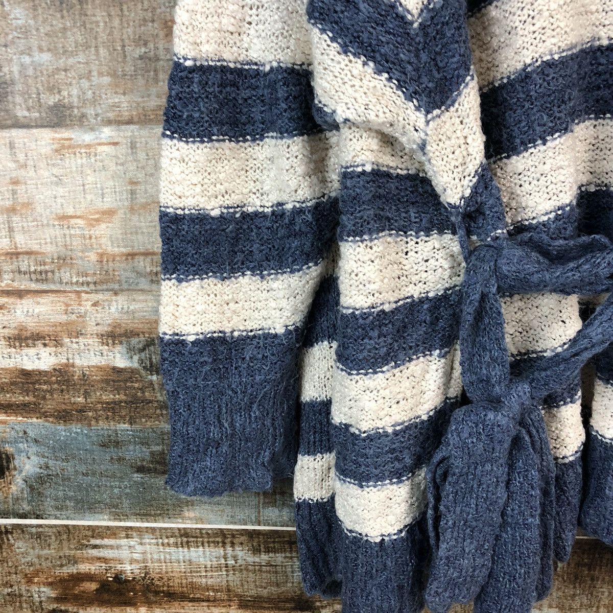 Japanese Brand × OVER THE STRiPES Lung Grind Stripe Blue like cobain Knitwear #A2491 Size M / US 6-8 / IT 42-44 - 15 Thumbnail
