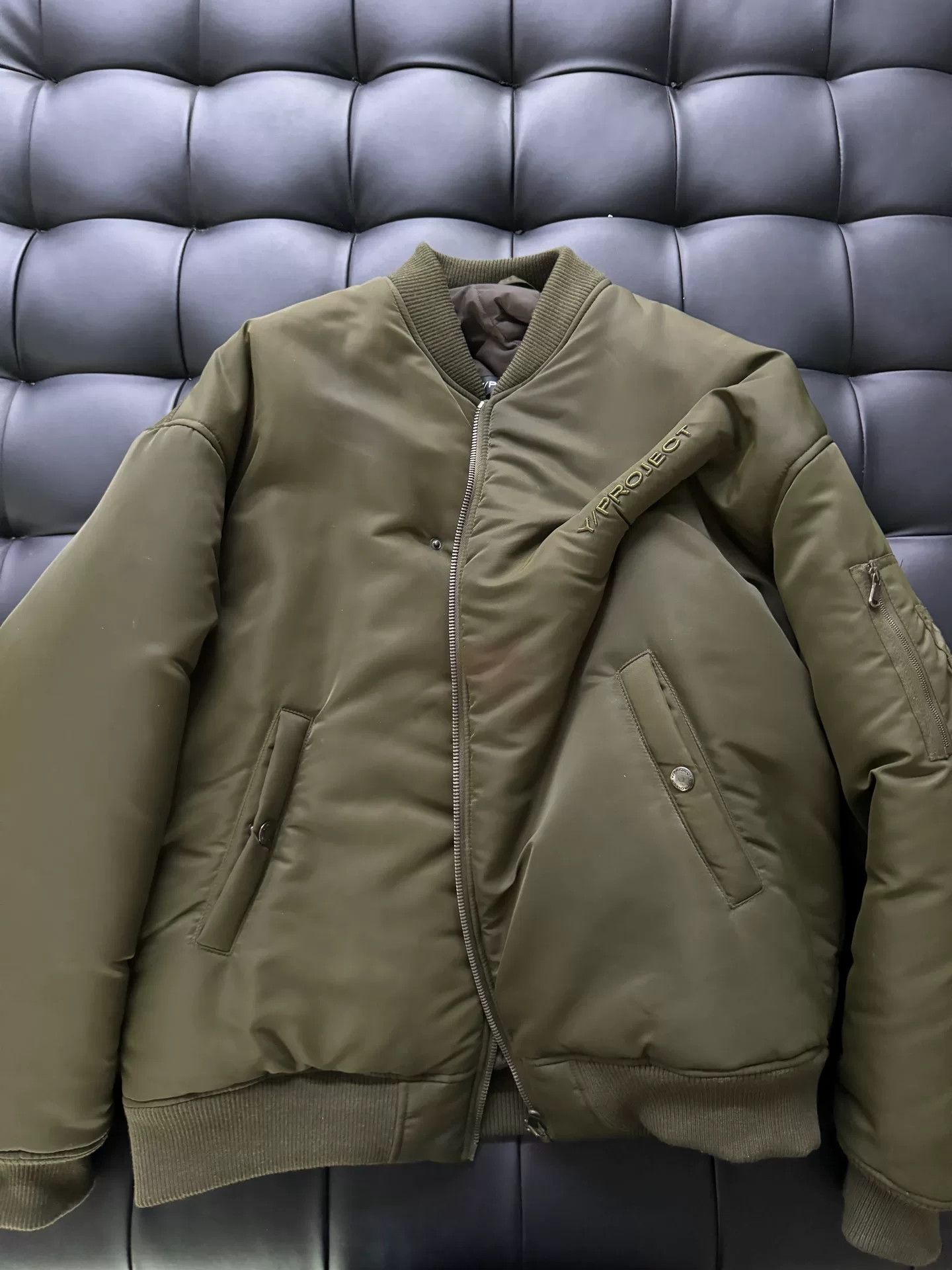 Y/Project Y/Project Olive Green Bomber Jacket Size US S / EU 44-46 / 1 - 1 Thumbnail