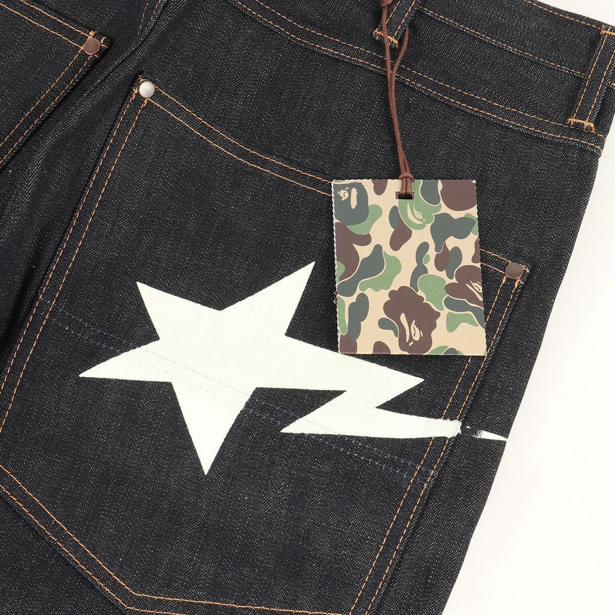 Bape × Nigo 00s A Bathing Ape STA Print Rigid Denim Pants (Deadstock) Size US 32 / EU 48 - 4 Thumbnail