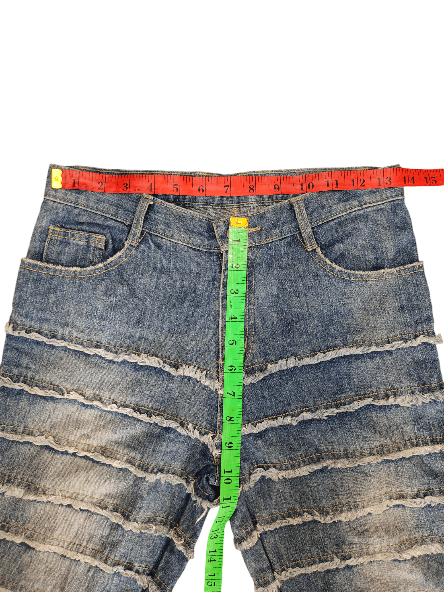 If Six Was Nine Flare Jeans F.T.S Hagi Patchwork Denim Bootcut Hysterics Sty Size US 27 - 11 Thumbnail