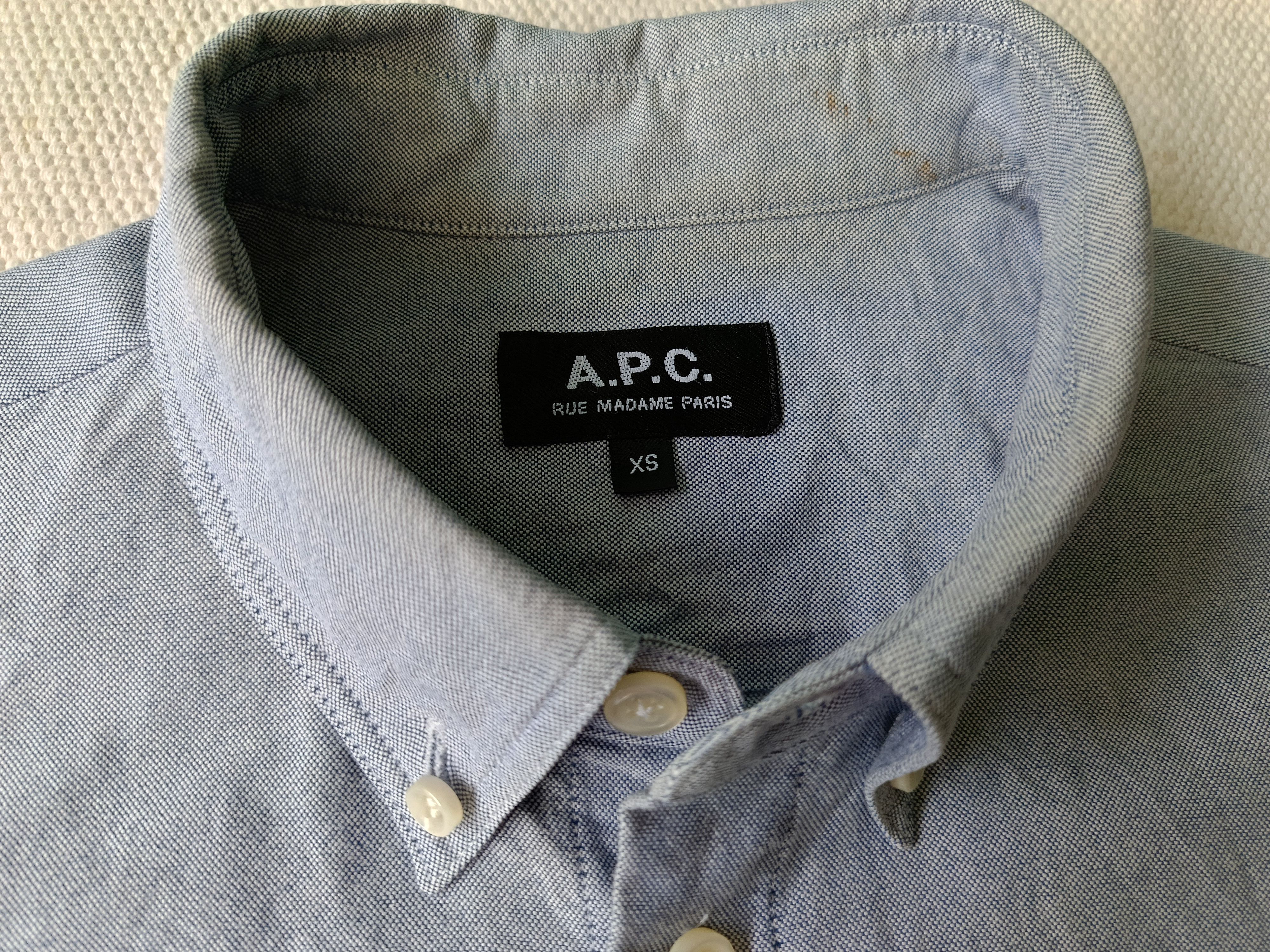 A.P.C. APC A.P.C. Rue Madame Paris blue oxford shirt XS Size US XS / EU 42 / 0 - 2 Thumbnail