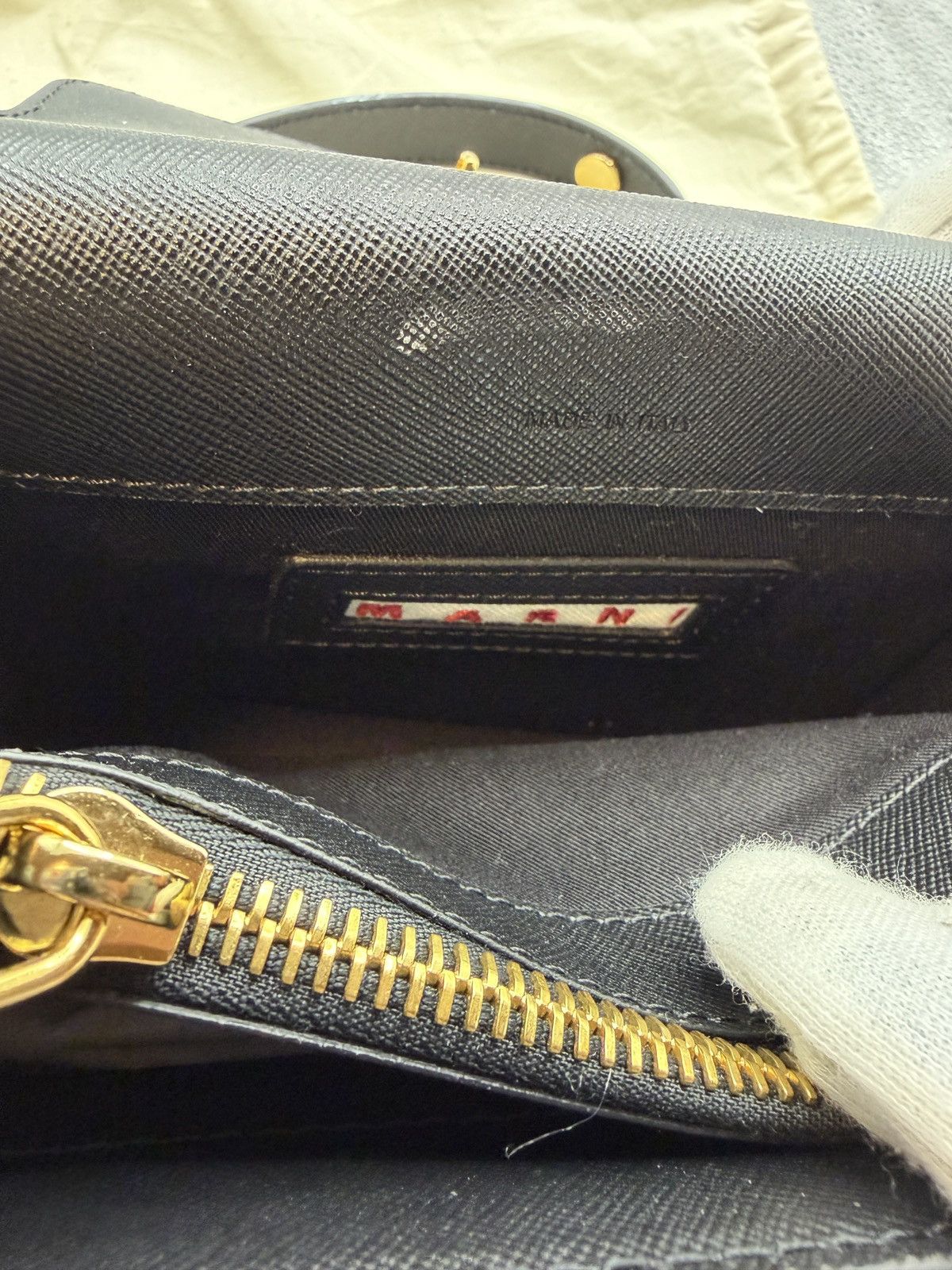 Marni Marni Love Graffiti Saffiano Leather Trunk Shoulder Bag Size ONE SIZE - 10 Thumbnail