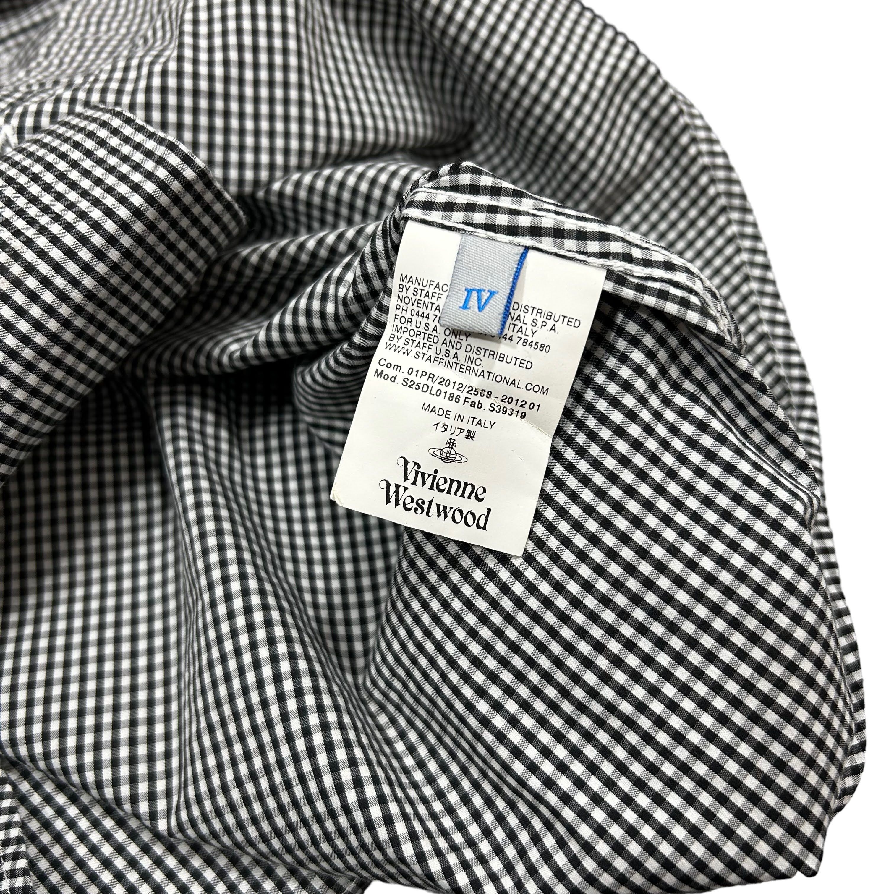 Vivienne Westwood Vivienne Westwood Black White Microcheck Shirt Size 4 Size US XL / EU 56 / 4 - 6 Thumbnail