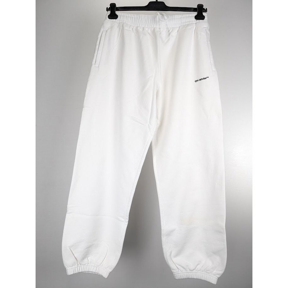 Off-White o1rshd1 Wave Outl Daig Slim Sweatpant & Jogger White/Black Size US 36 / EU 52 - 2 Thumbnail