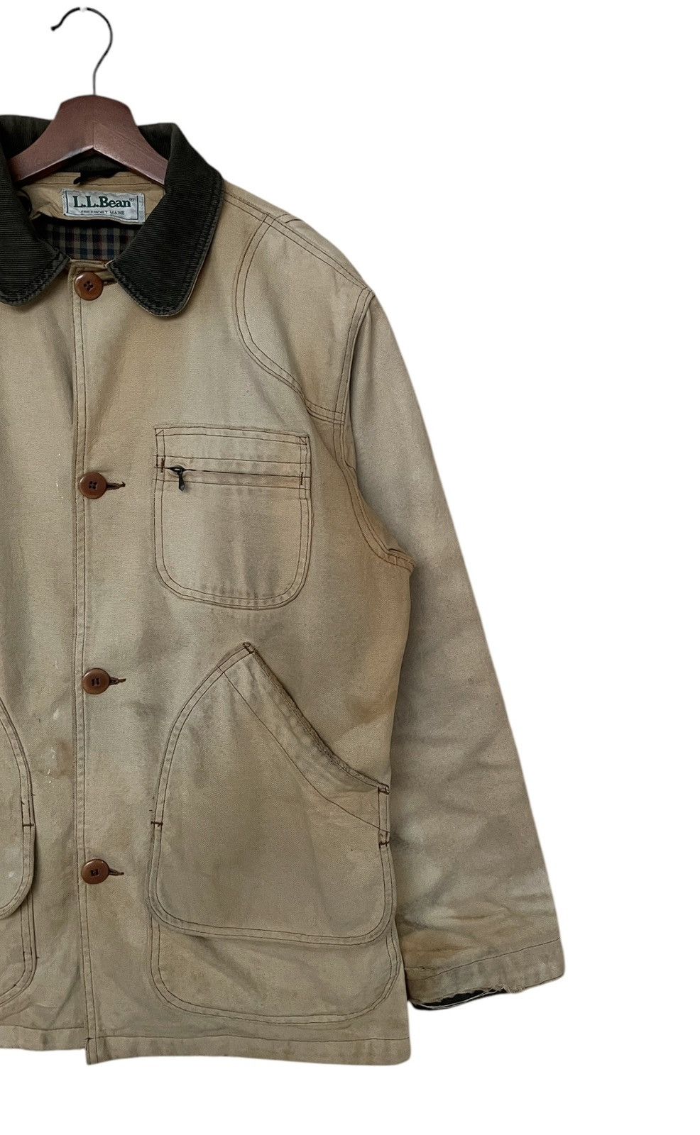 L.L. Bean × Vintage Vintage Brand L.L Bean Distressed Chore Jacket 1990s Size US S / EU 44-46 / 1 - 6 Thumbnail