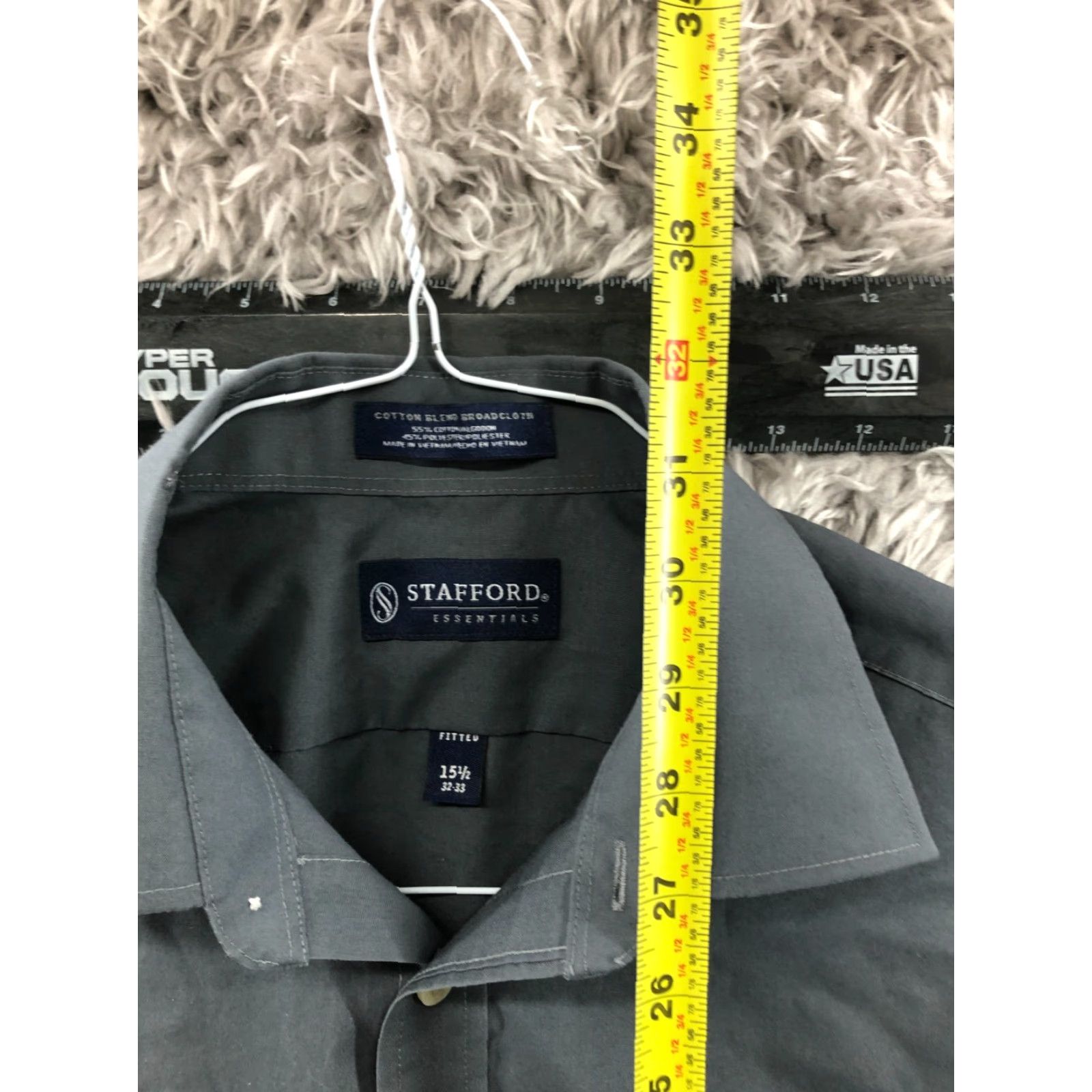 Stafford **Stafford Mens Regular Fit Long Sleeve Gray Spread Collar Button-Up** User: Stafford Mens Regular Fit Long Sleeve Gray Spread Collar Button-Up Size US L / EU 52-54 / 3 - 5 Thumbnail