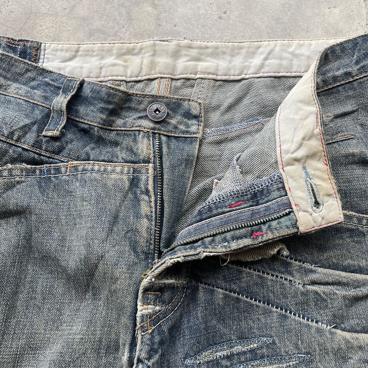 Marithe + Francois Girbaud Marithe Francois Girbaud Vkei Punk Distressed Straight Jeans Size US 32 / EU 48 - 9 Thumbnail