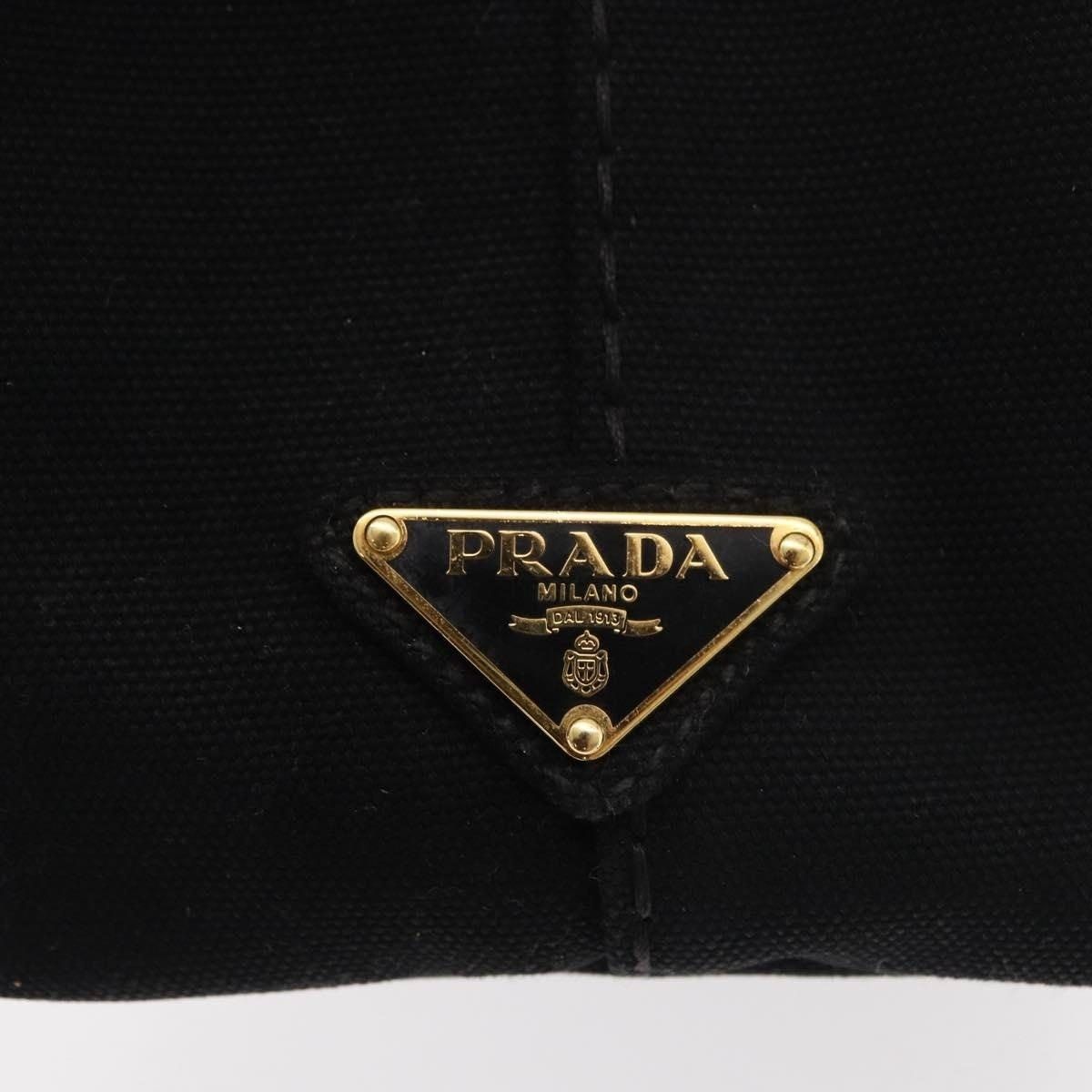 Prada Prada Canvas Canapa PM Handbag Black Size ONE SIZE - 9 Thumbnail