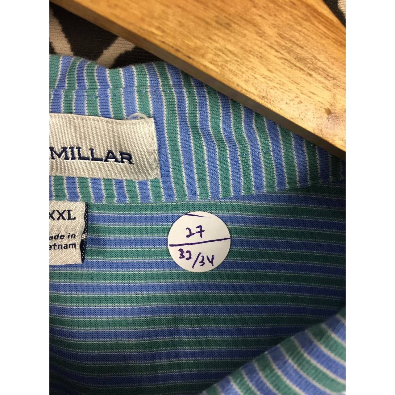 Peter Millar × Vintage Peter Millar Crown Golf Performance Striped Polo Tee Size US XXL / EU 58 / 5 - 16 Thumbnail