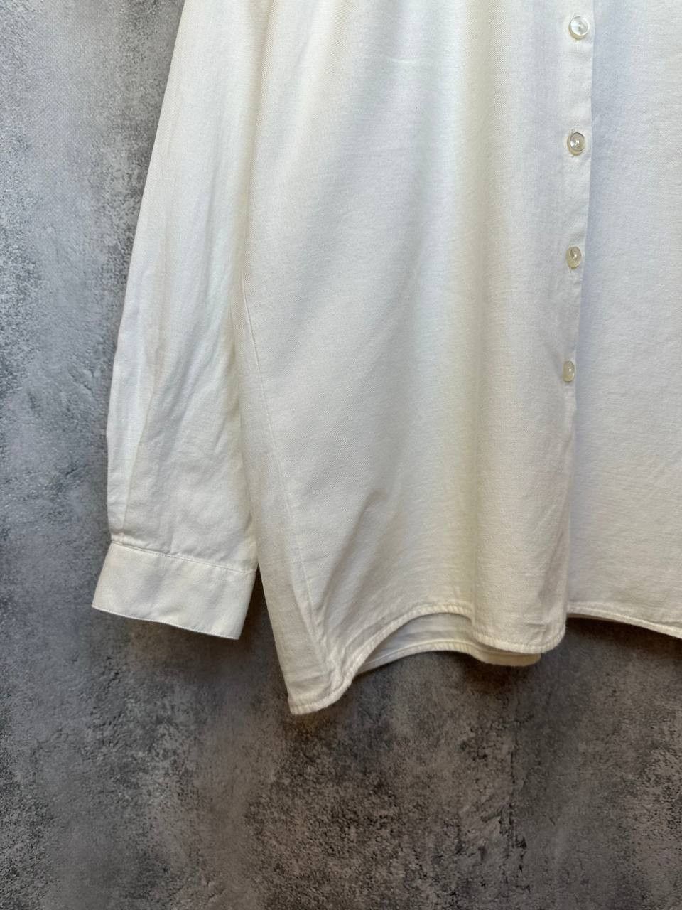 Designer James Meade Wool Shirt Button Up Milk Long Sleeve Size US XXL / EU 58 / 5 - 7 Thumbnail
