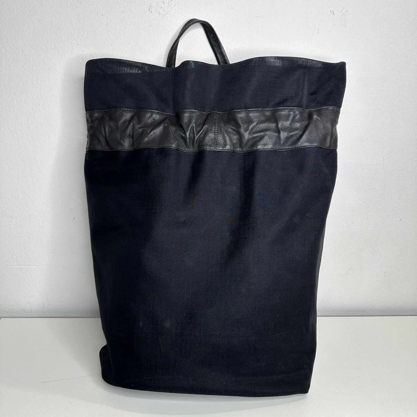 Other Large Black Canvas & Patent Leather Tote Bag Backpack Size ONE SIZE - 7 Thumbnail