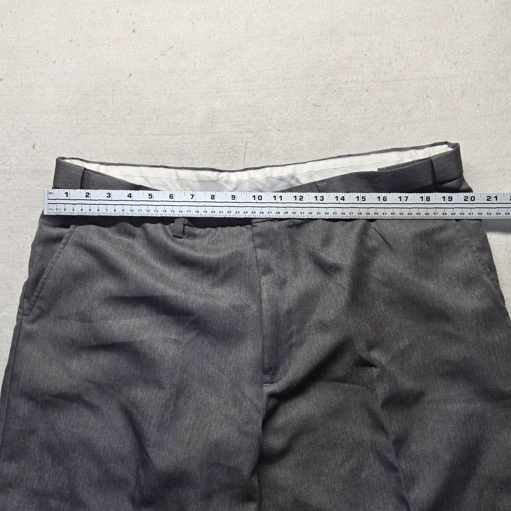 Vintage Puritan Dress Pants Gray Adult Men's Size 40 Pockets Zip Polyester Regular Straight Inseam 30wear Size US 40 / EU 56 - 3 Thumbnail