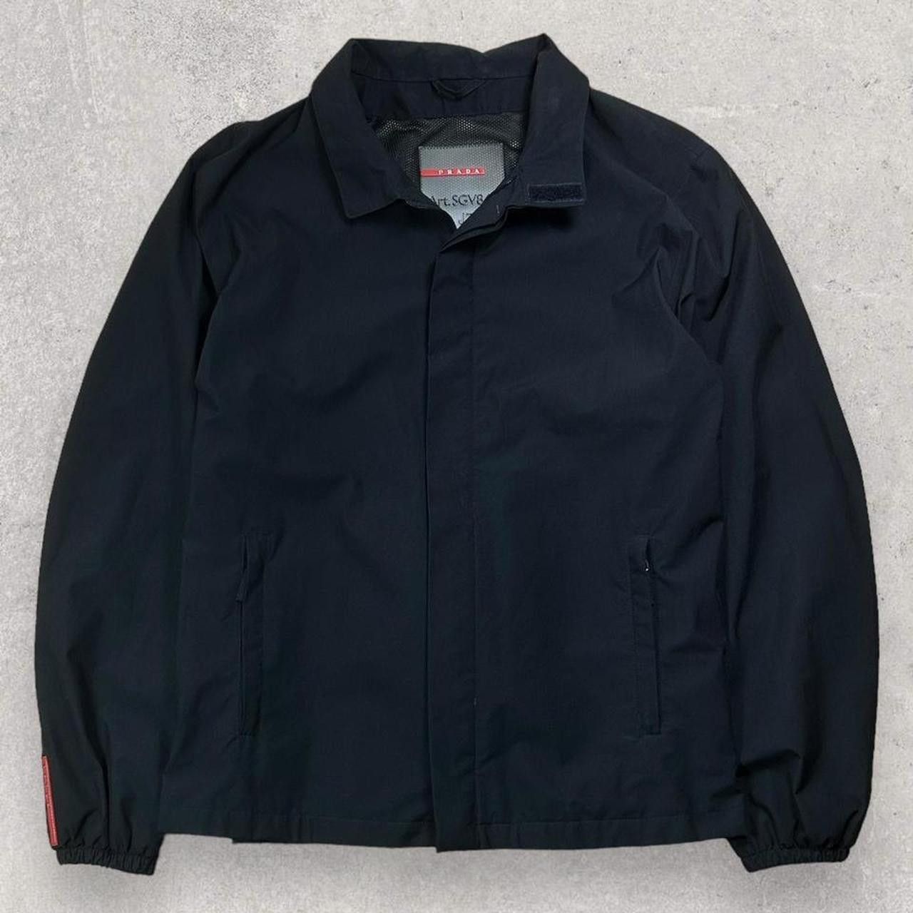 Prada Prada Sport Black Goretex Jacket with Nylon Pocket Hood