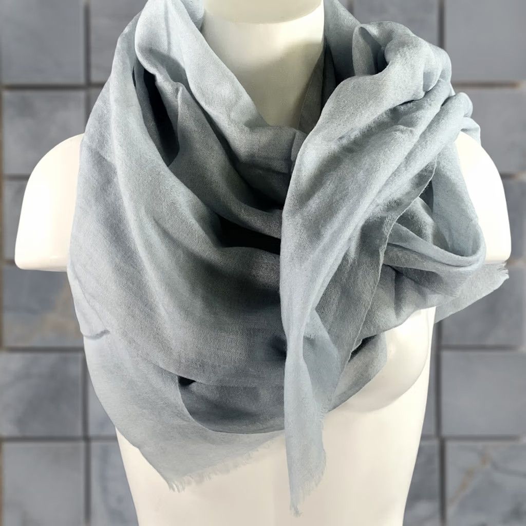 Vintage RH Blue Cashmere Solid Scarves Size ONE SIZE - 1 Thumbnail