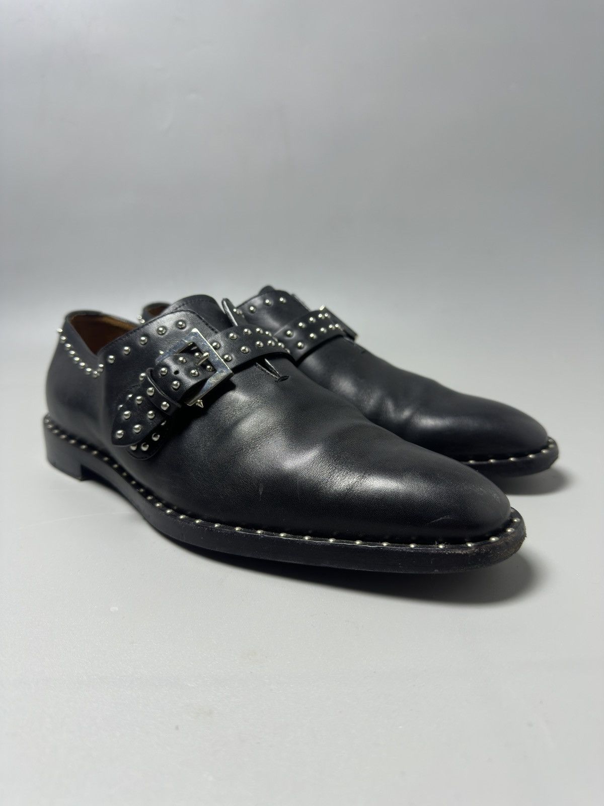 Givenchy Givenchy — Studded leather monk straps Size US 7 / EU 40 - 1 Thumbnail
