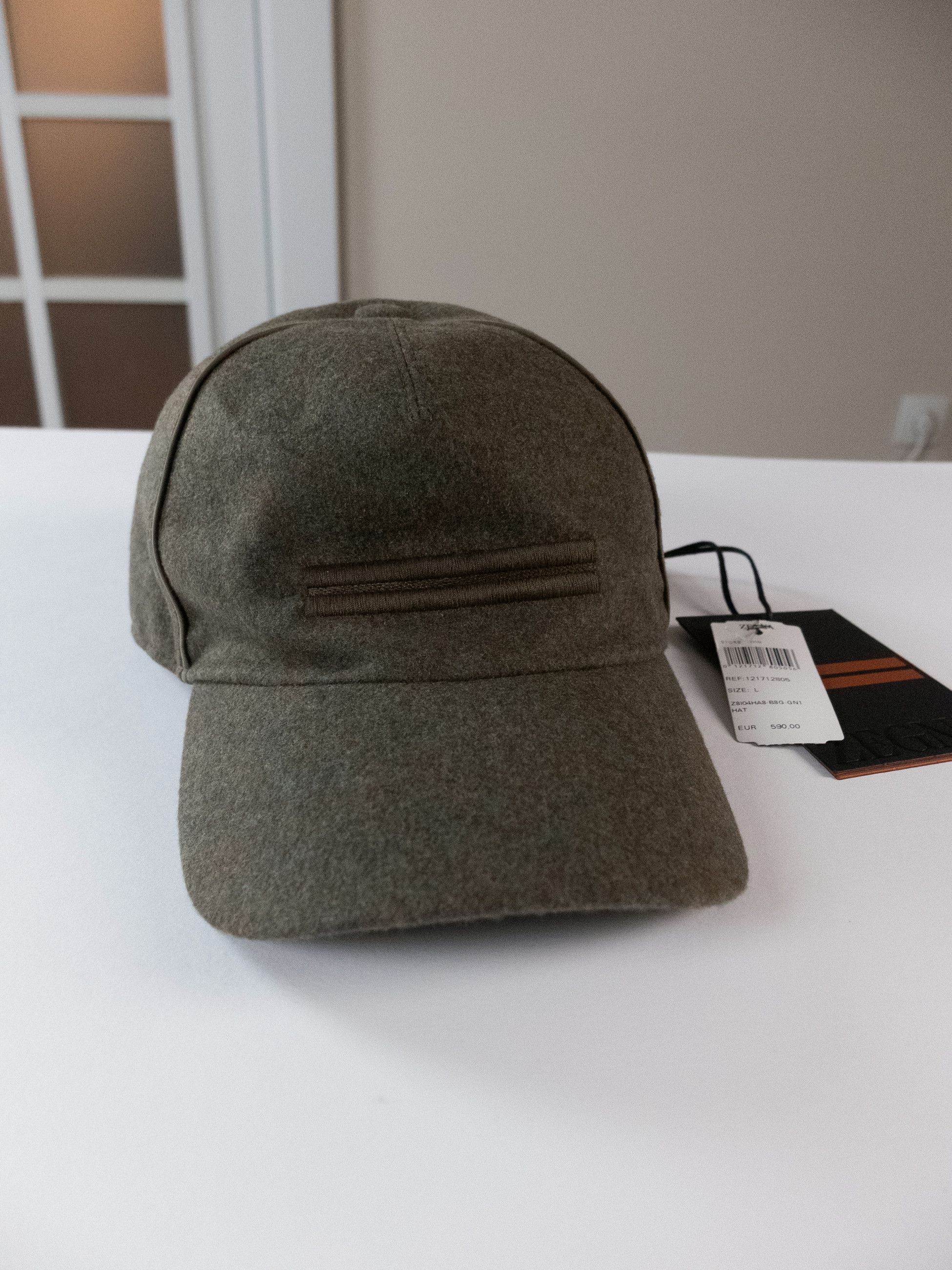 Ermenegildo Zegna ZEGNA green cashmere baseball cap Size Large NWT Size ONE SIZE - 1 Thumbnail