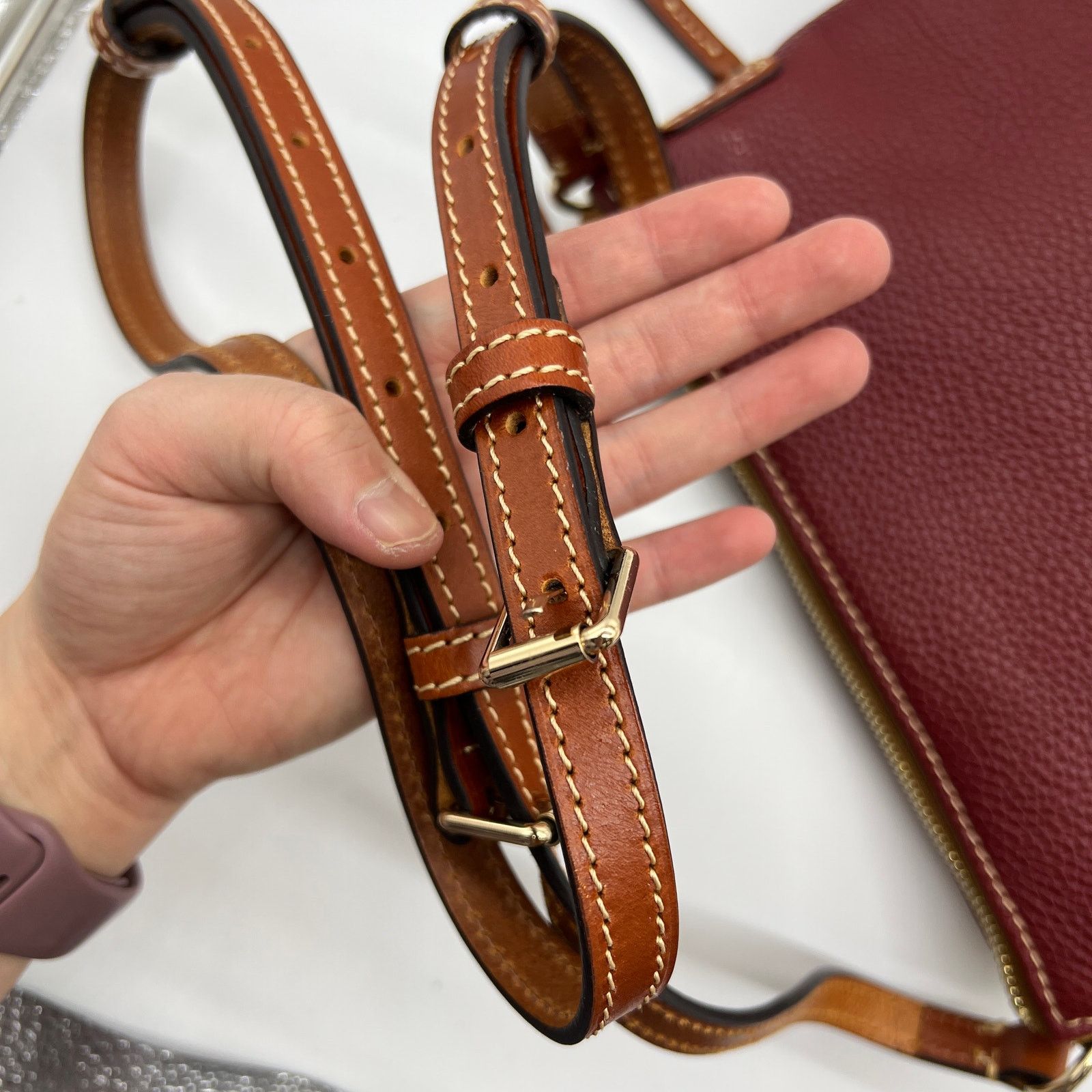 Dooney & Bourke Dooney & Bourke Pebble Leather Crossbody Handbags Wine Size ONE SIZE - 15 Thumbnail