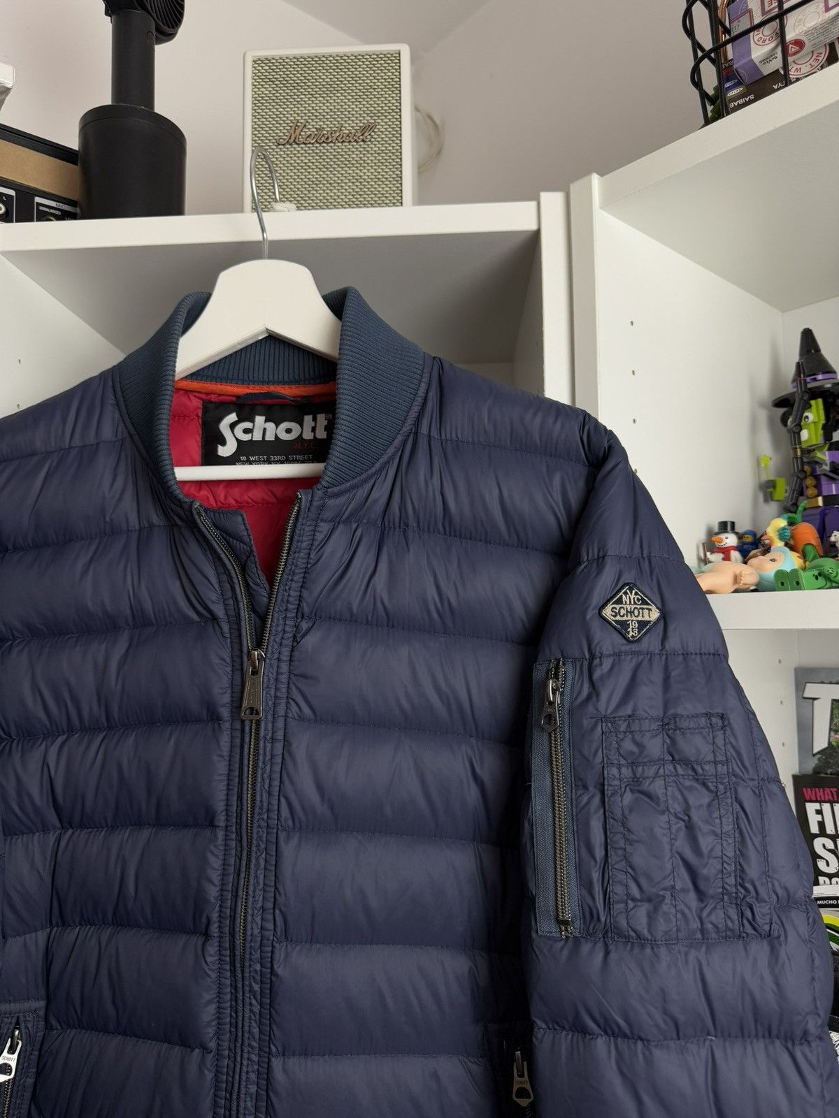 Schott Schott navy down puffer jacket S designer army military usa Size US S / EU 44-46 / 1 - 3 Thumbnail