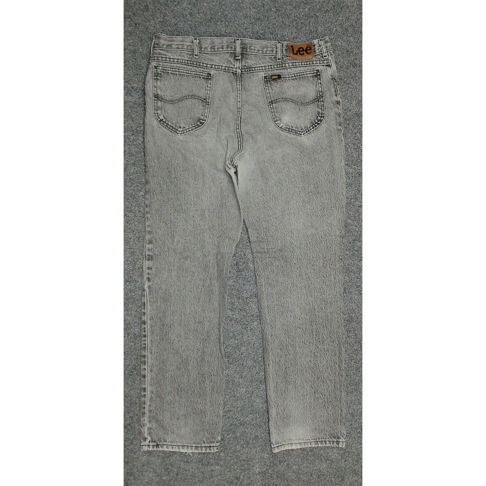 Lee Lee Vintage 80s Made in USA Charcoal Acid Wash Jeans 38x32 Size US 38 / EU 54 - 4 Thumbnail
