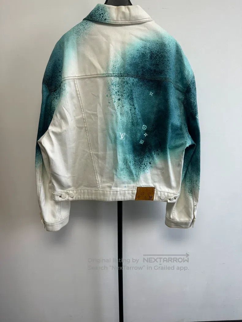 Louis Vuitton Louis Vuitton Airbrushed single-breasted denim blazer jack Size US L / EU 52-54 / 3 - 2 Thumbnail