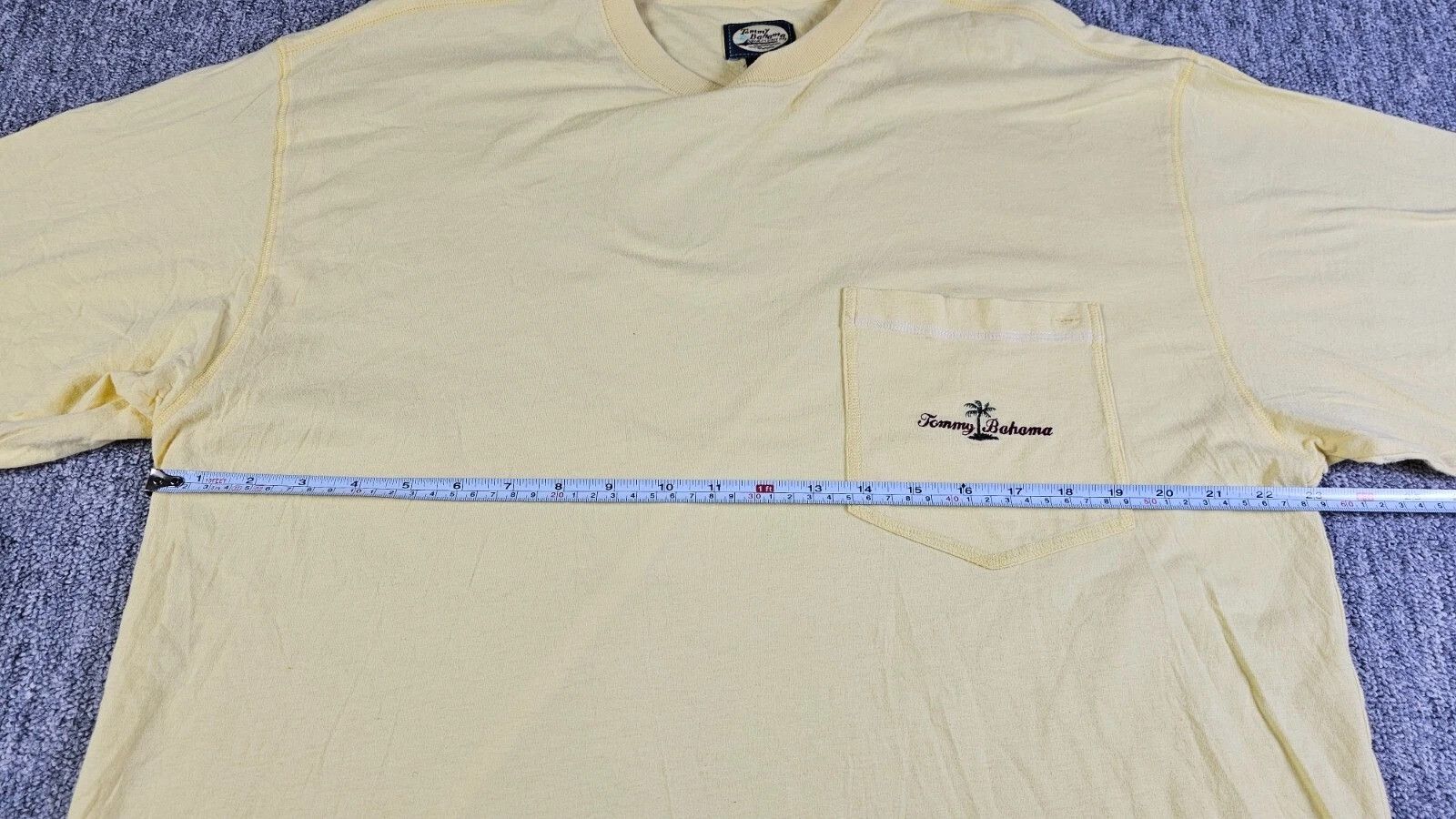Tommy Bahama Tommy Bahama Relax Vintage Pocket Tee Yellow Cotton Macau XL Size US XL / EU 56 / 4 - 11 Thumbnail