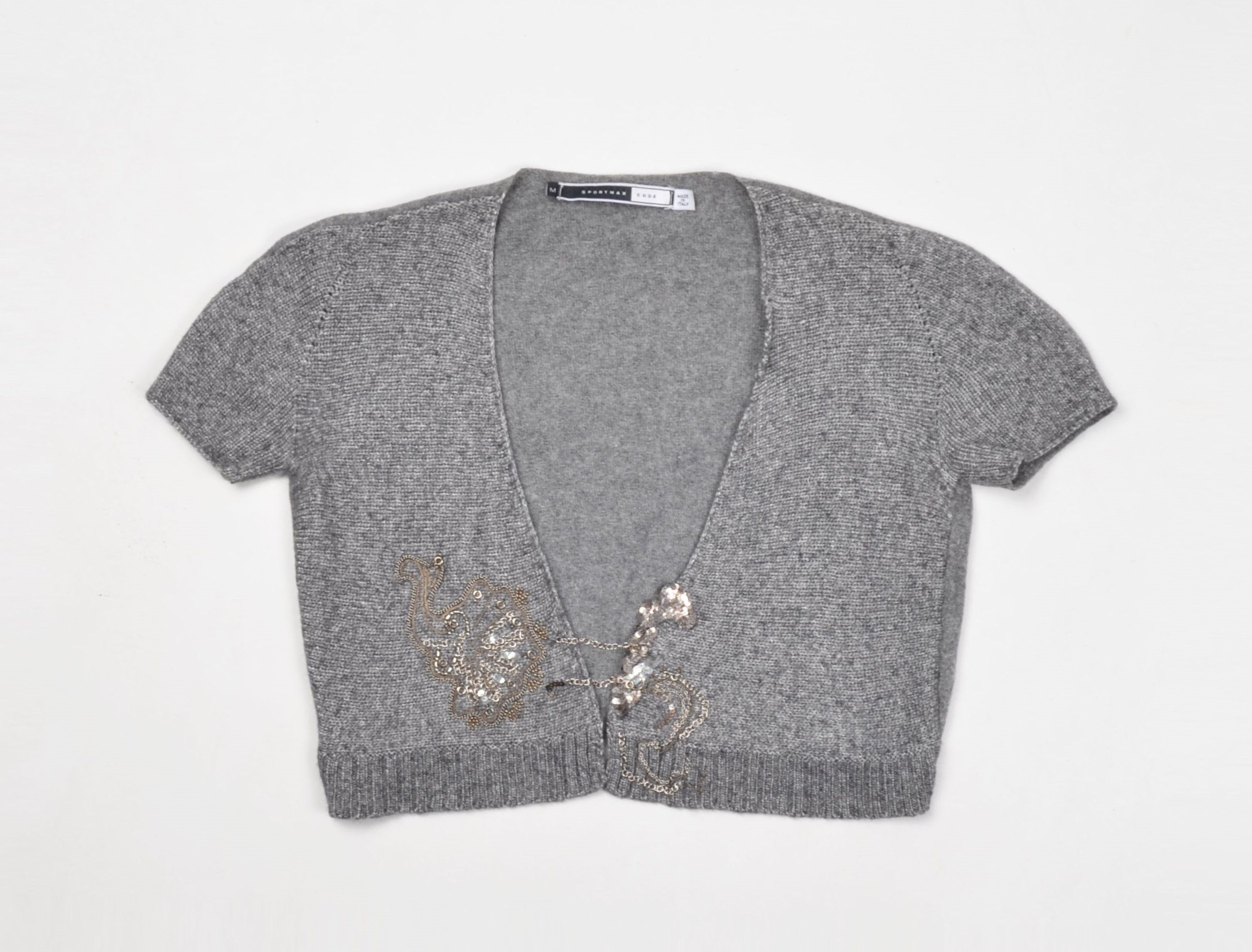 Max Mara Sportmax Code by Max Mara Cropped Metallic Embroidery Top Size M / US 6-8 / IT 42-44 - 3 Thumbnail