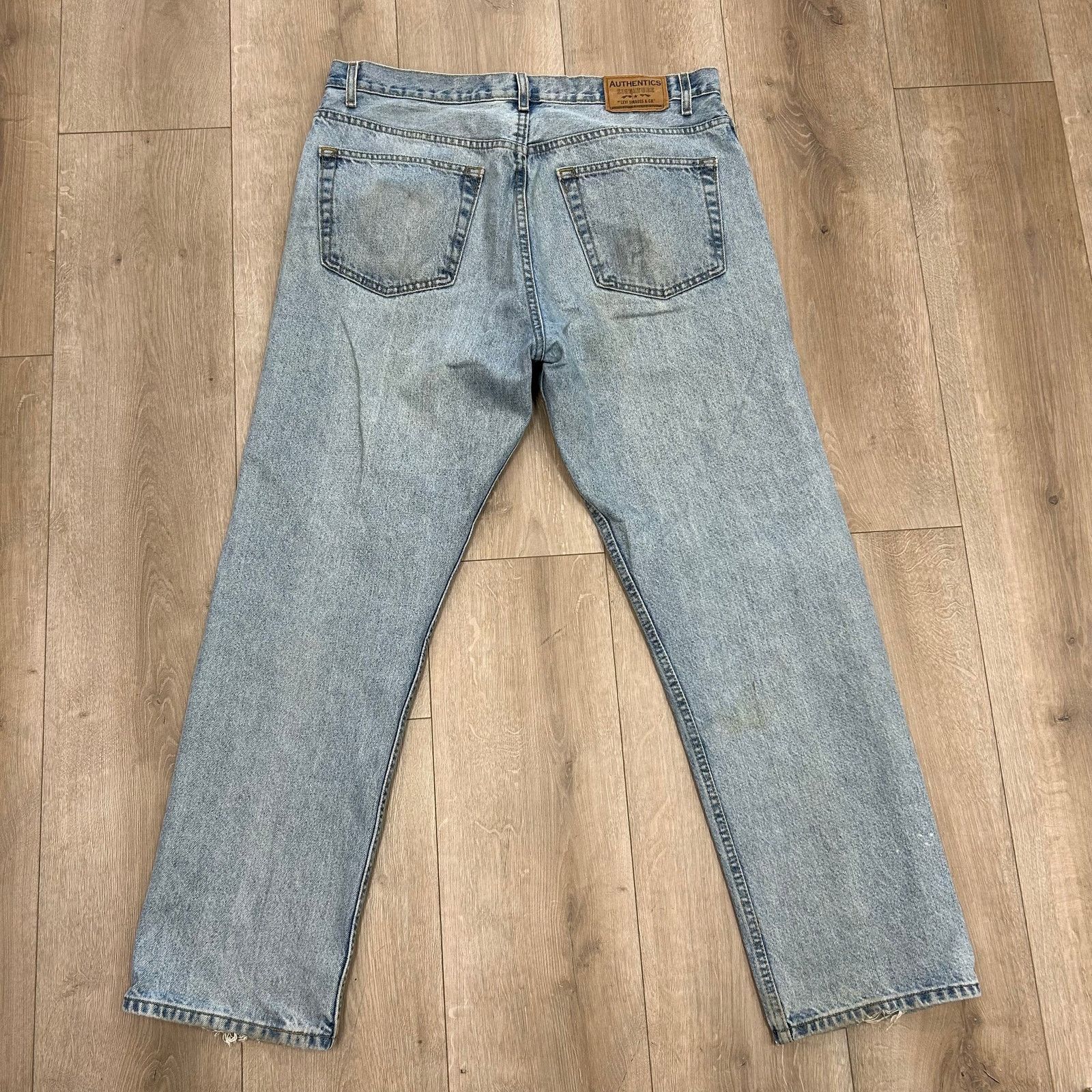 Levi's Levis Signature Authentic Regular Fit Denim Blue Jeans 38x32 Size US 38 / EU 54 - 6 Thumbnail