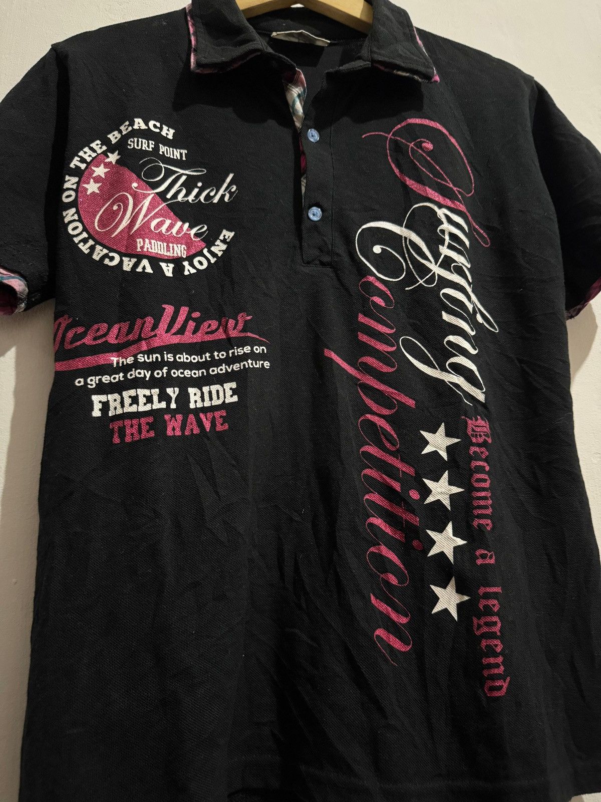 Hysteric Glamour Y2k We surf double layer ifsixwasnine polo tshirt Size US L / EU 52-54 / 3 - 3 Thumbnail