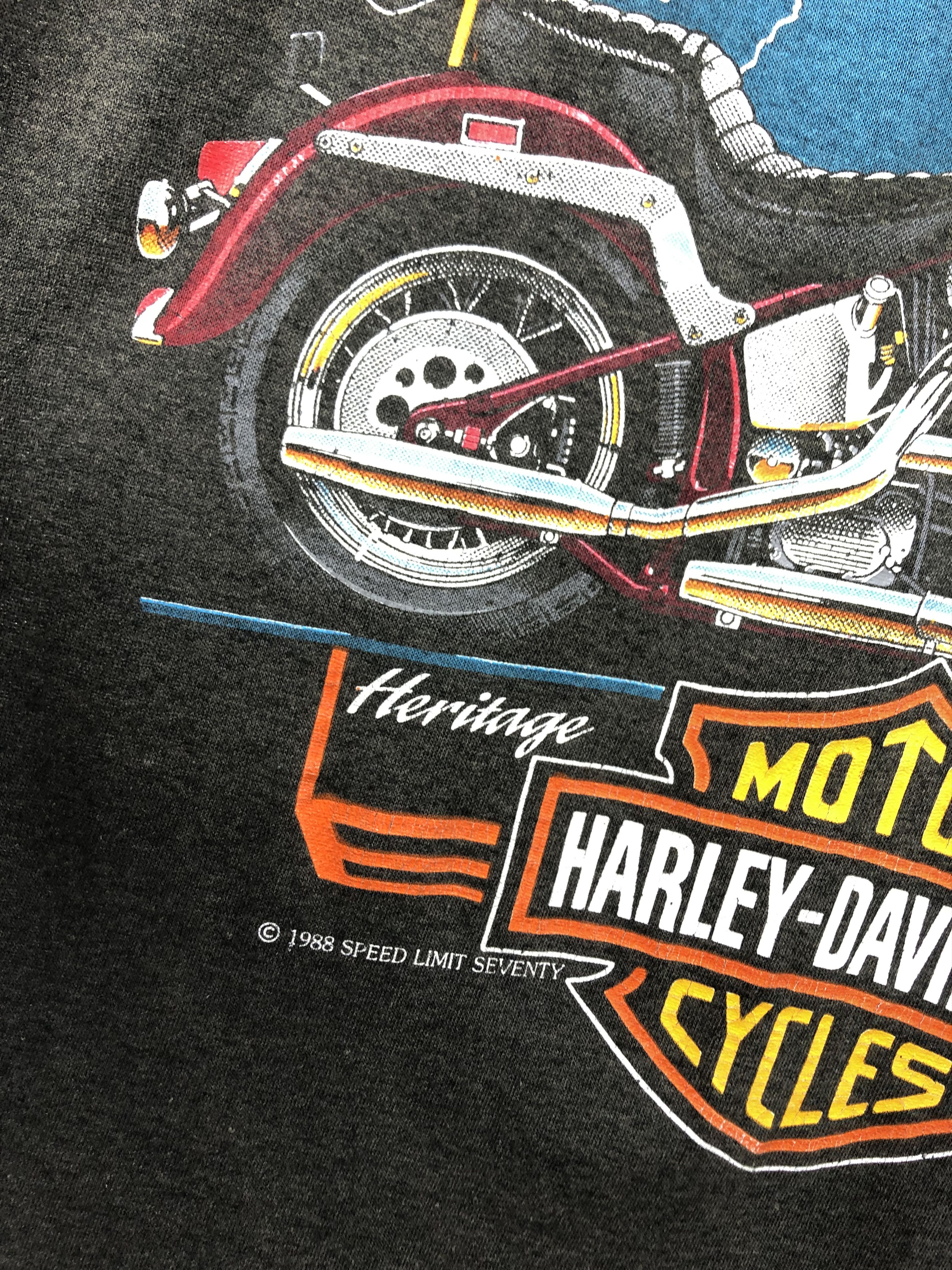 Harley Davidson Vintage 80's Harley Davidson Real Steel Shirt Print Vest Tee Size US L / EU 52-54 / 3 - 6 Thumbnail