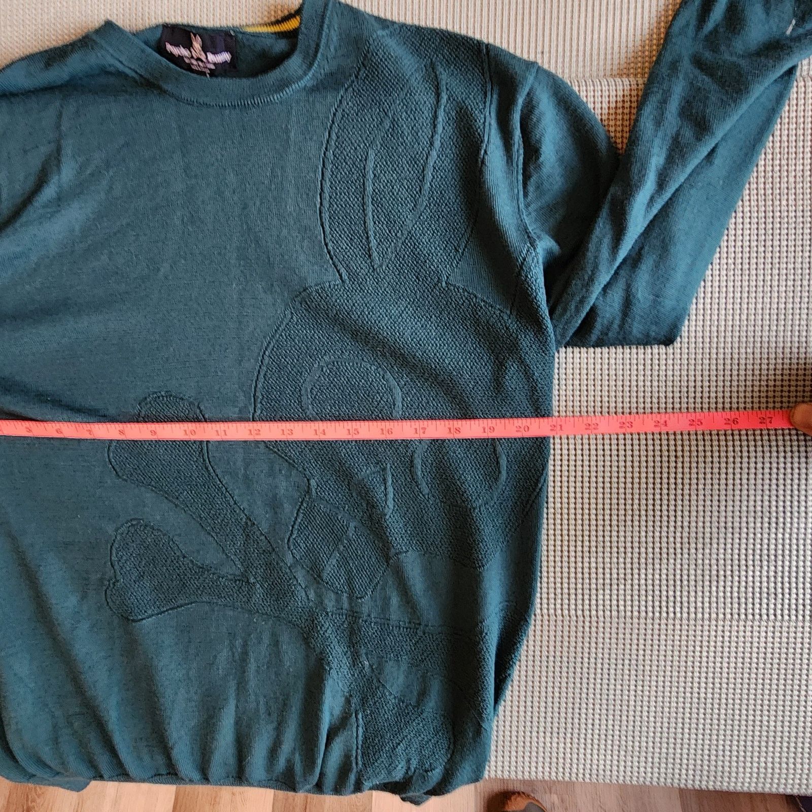 Psycho Bunny Psycho Bunny Men's XL Green Merino Wool Sweater Pullover Size US XL / EU 56 / 4 - 3 Thumbnail