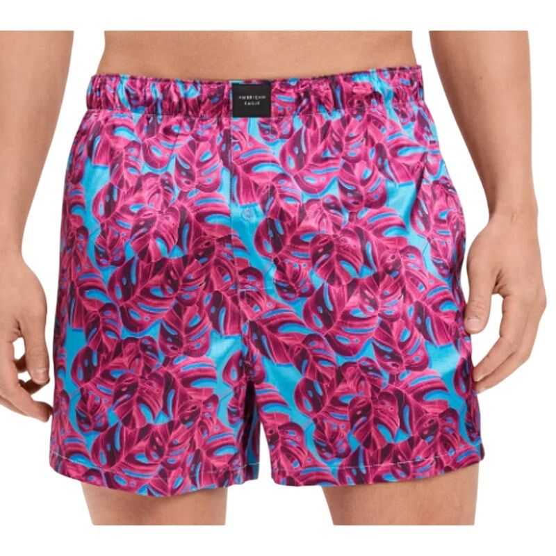 American Eagle Outfitters American Eagle Laser Palms Satin Pocket Boxer Lounge Medium Size 32 - 4 Thumbnail