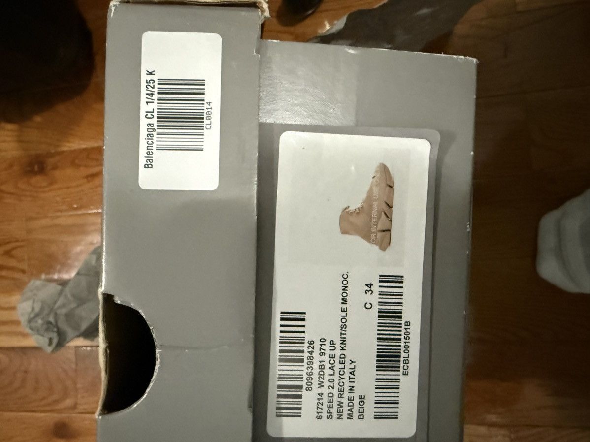 Balenciaga Balenciaga WMNS Speed 2.0 Beige Lace Up Size US 4 / IT 34 - 8 Thumbnail