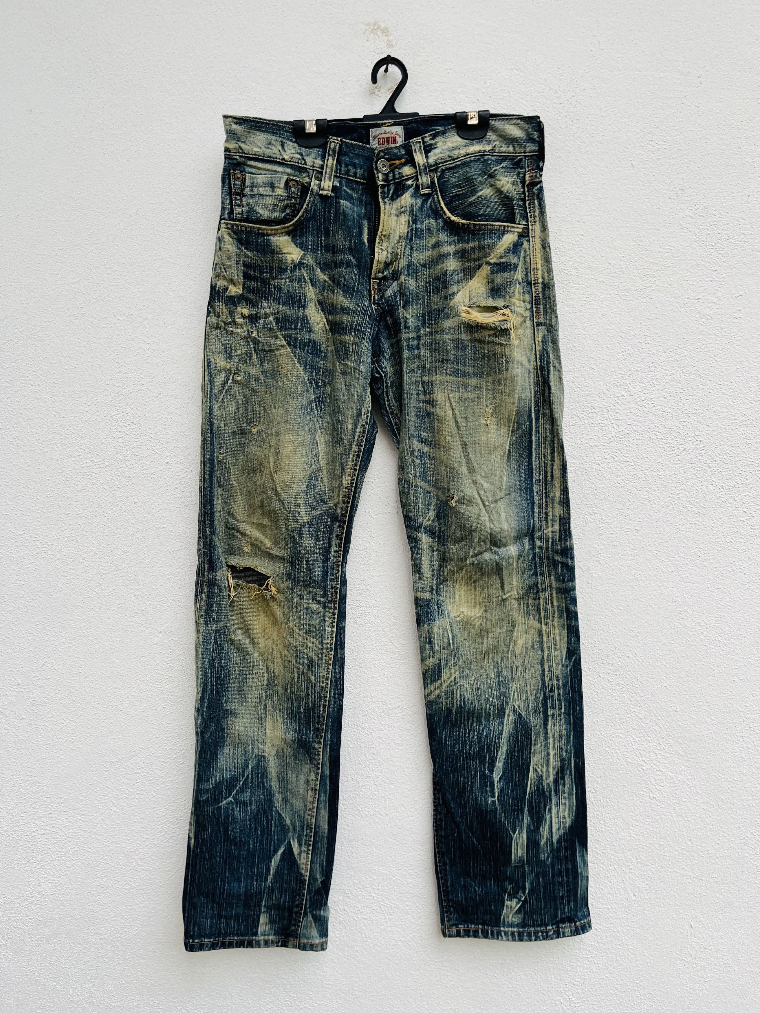 Edwin × Japanese Brand Vintage Edwin Exclusive XV Japanese Distressed Fashion Style Size US 31 - 1 Thumbnail