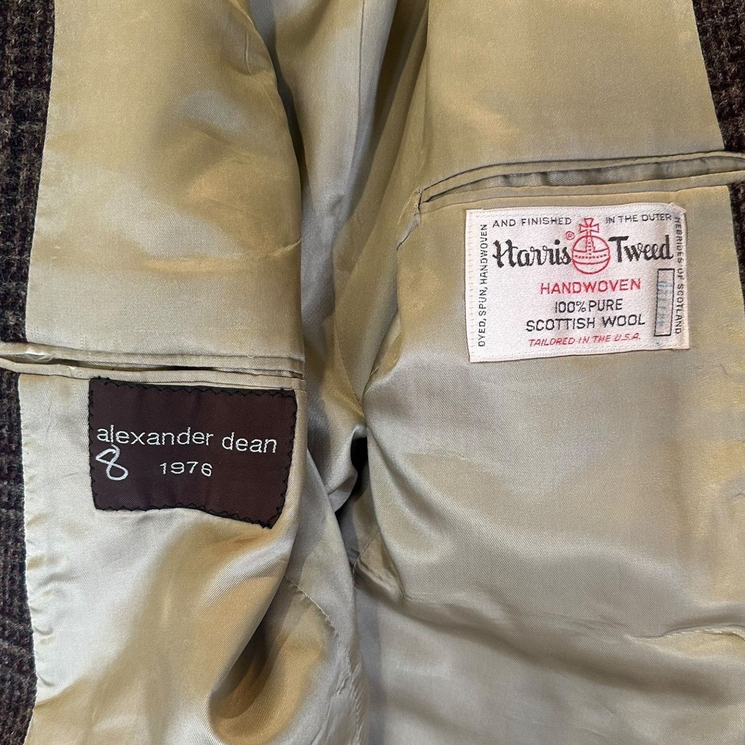 Harris Tweed Vintage Alexander Dean Harris Tweed 42R Sport Coat Blazer Size 42R - 3 Thumbnail