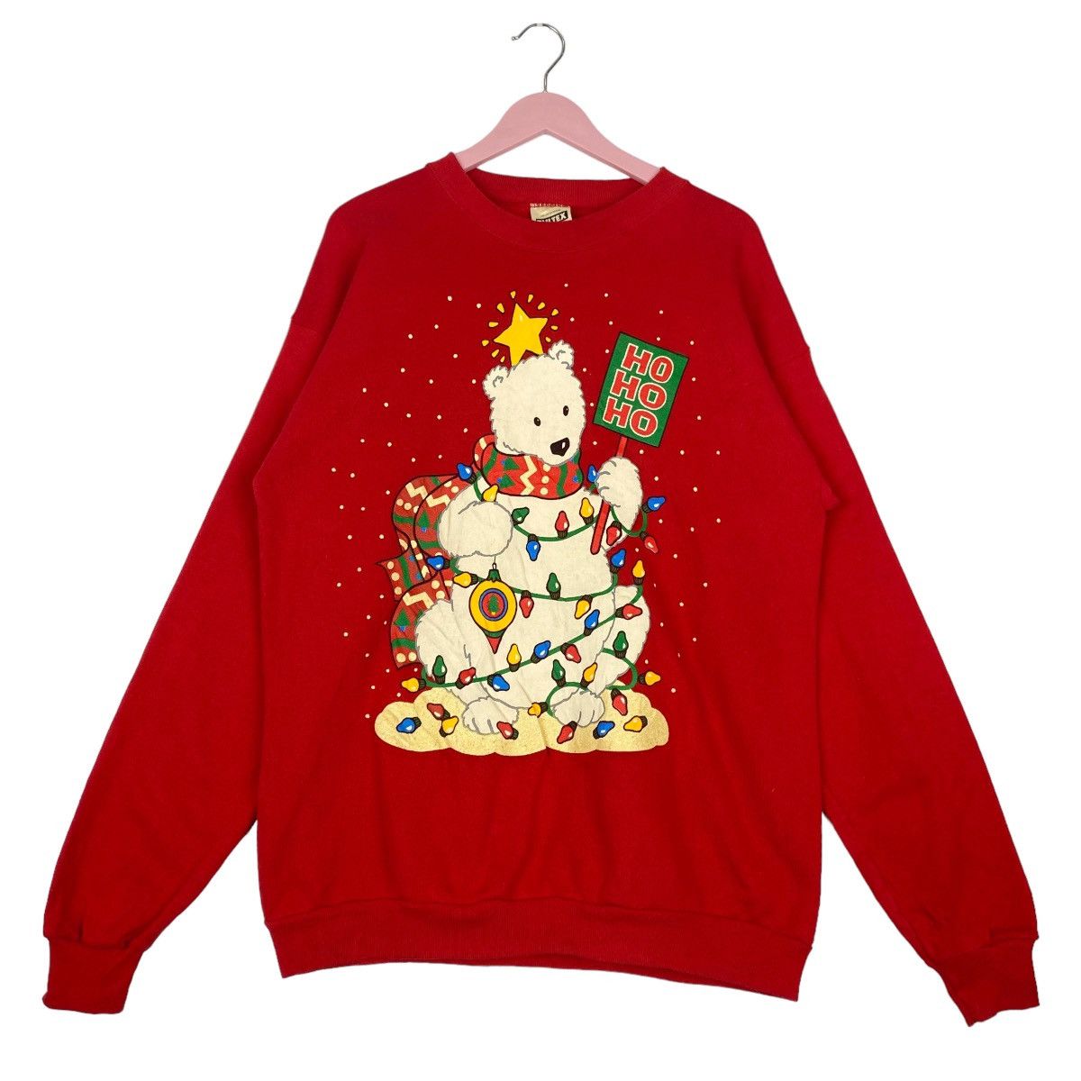 Tultex × Vintage Vintage 90s Tultex Polar Bear Christmas Printed Crewneck Size XL / US 12-14 / IT 48-50 - 1 Thumbnail