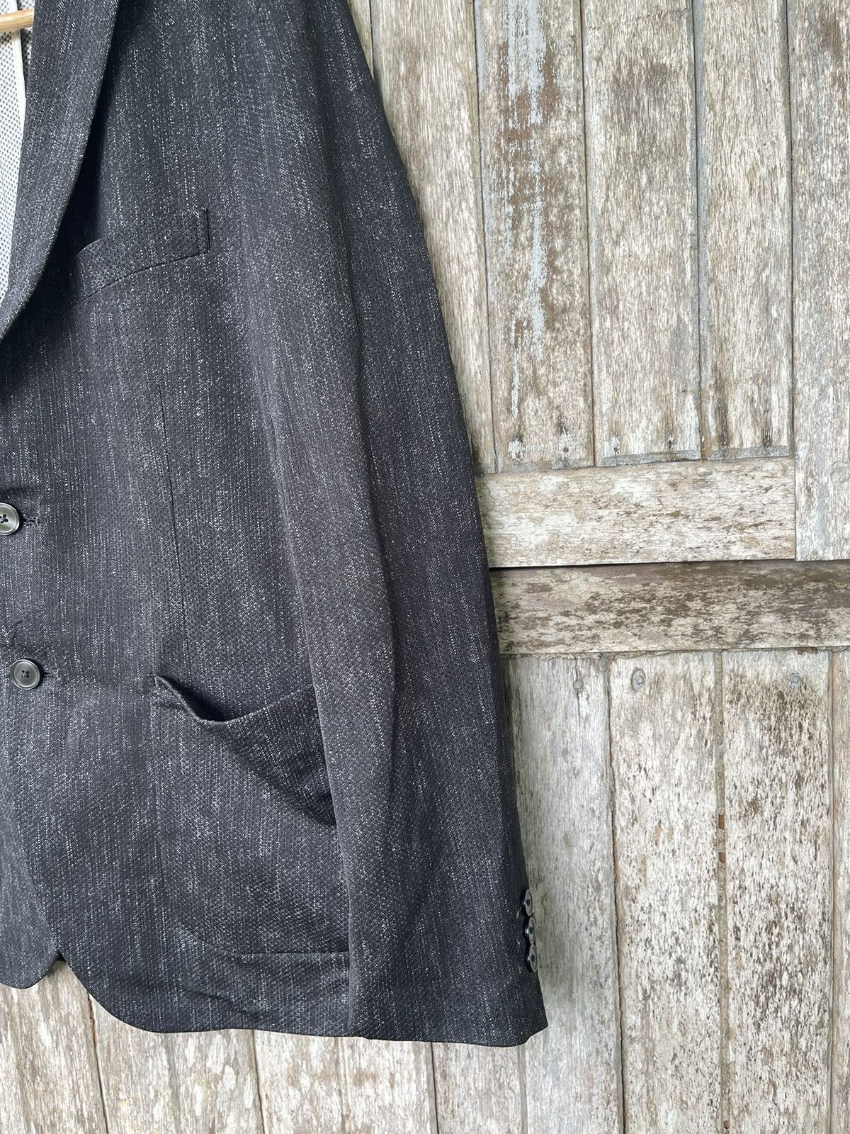 Designer Tête Homme Textured Black Blazer Jacket – Size L Size US M / EU 48-50 / 2 - 6 Thumbnail