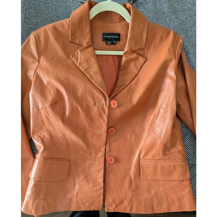 Other Bagatelle Genuine Leather Vintage Blazer - Women's Size 12 Size XL / US 12-14 / IT 48-50 - 3 Thumbnail