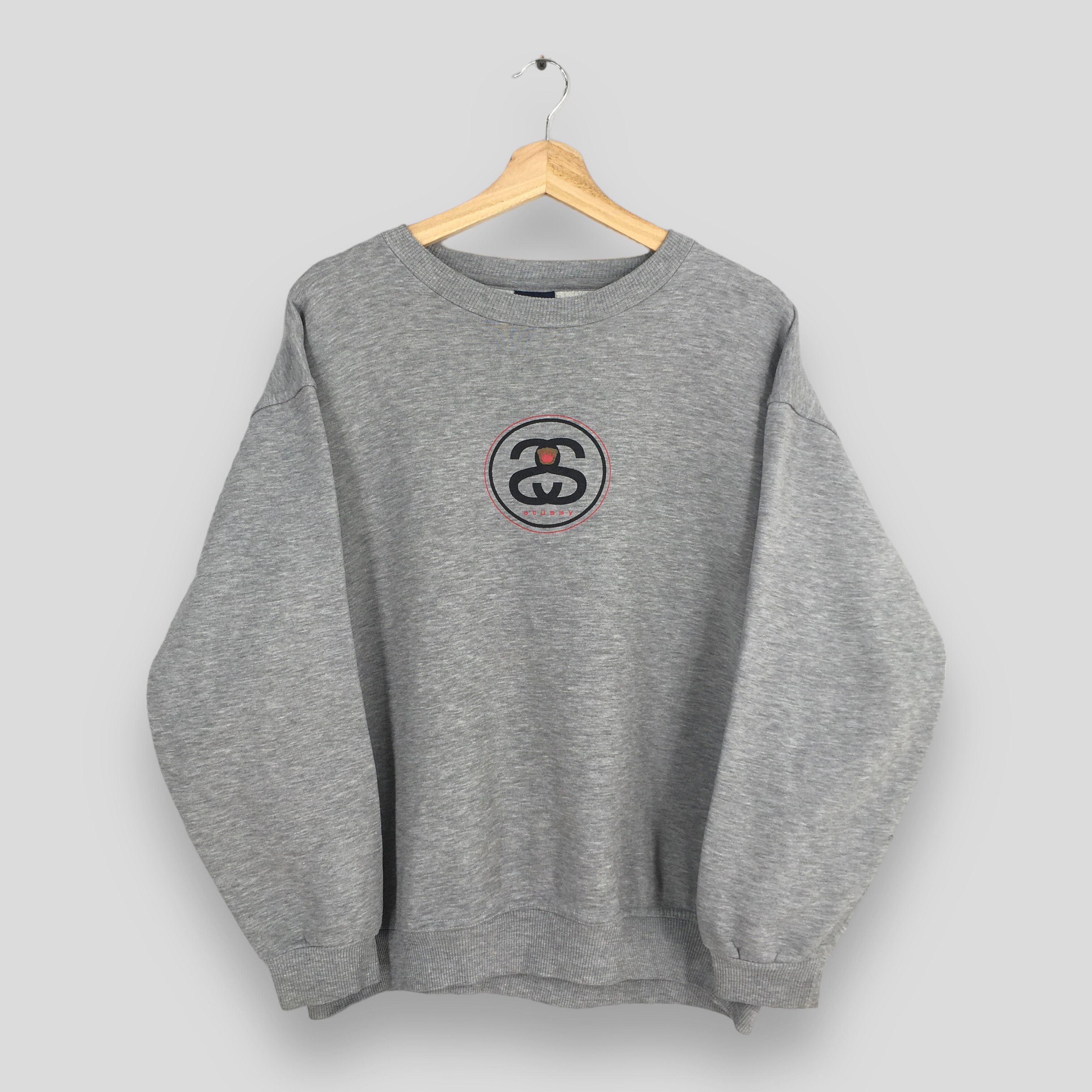 Streetwear × Stussy × Vintage Vintage 90s Stussy Usa SS Logo Gray 