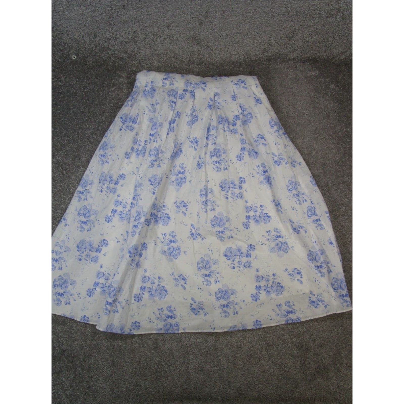 Vintage Hyacinth House Dress Womens Xxs White Blie Floral Cotton Blouson Size XXS / US 00 / IT 34 - 3 Thumbnail
