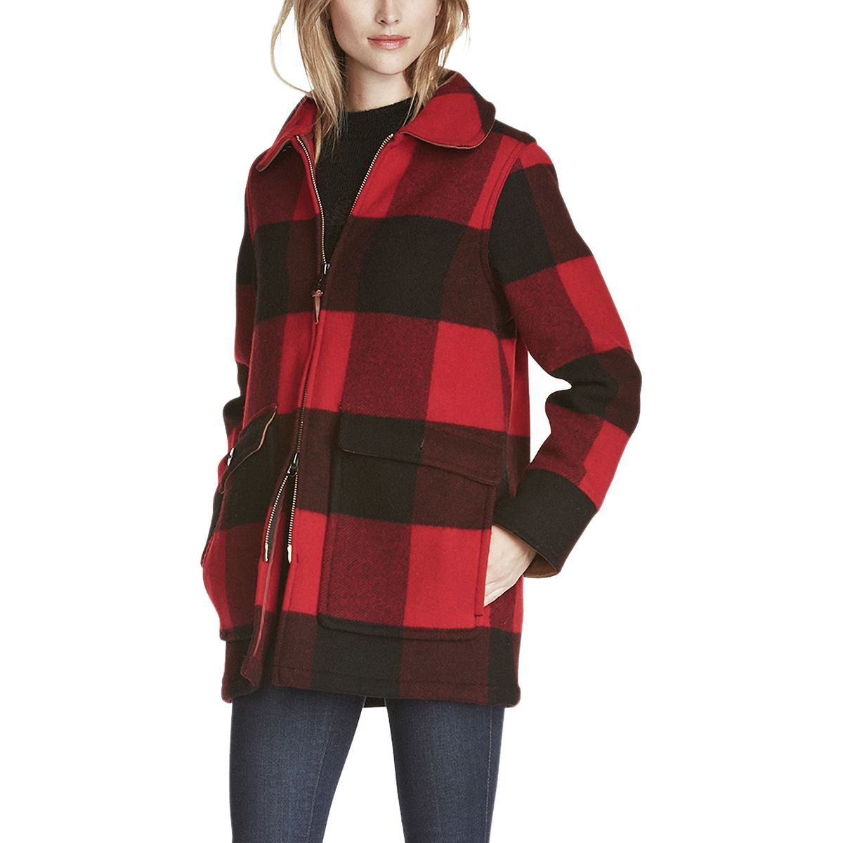 Gramicci Woolrich Blue Wool Buffalo Plaid Fall Winter Coat Small Size S / US 4 / IT 40 - 8 Thumbnail