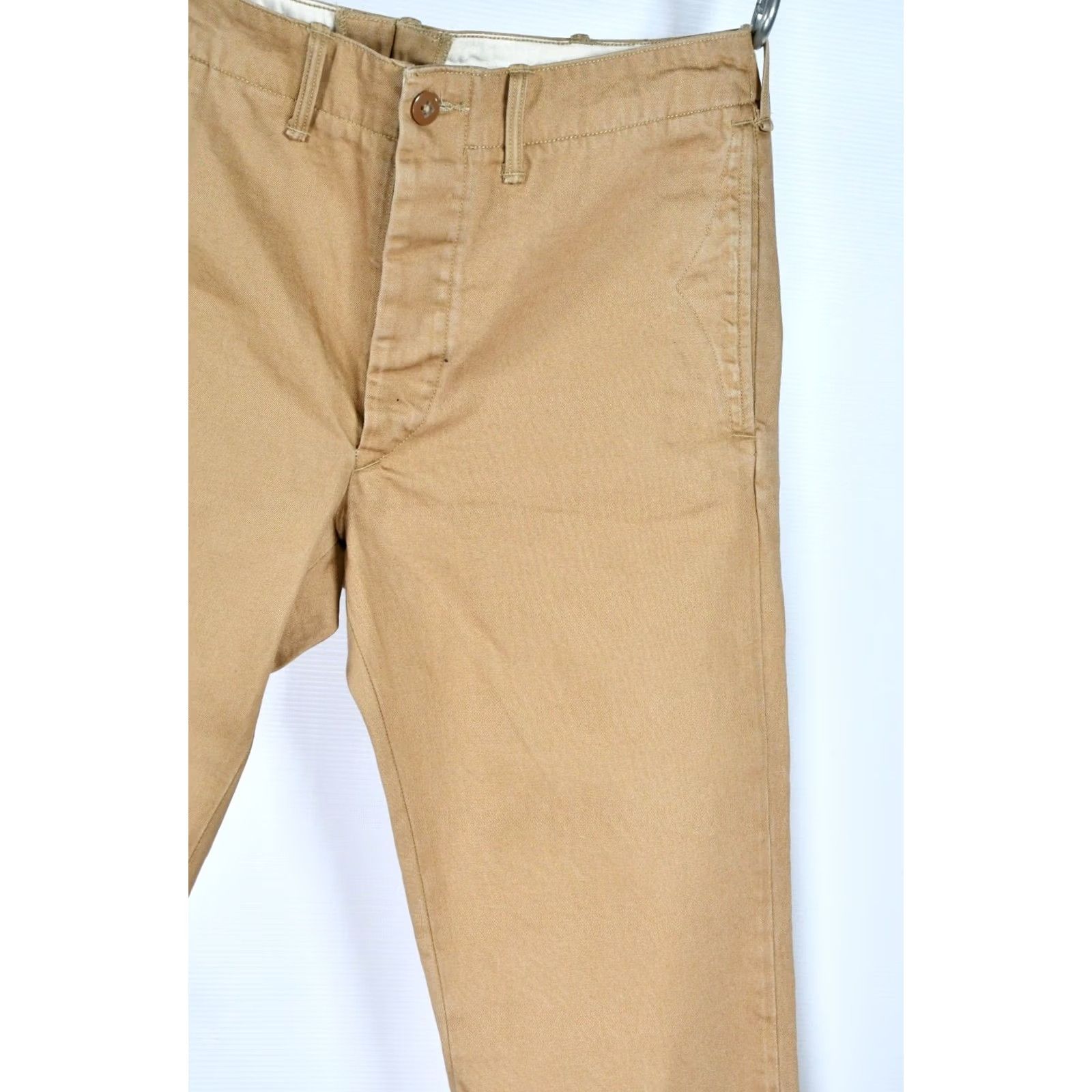 Ralph Lauren RRL Ralph Lauren Officer's Field Chino Pants size 29 Mens Pants Beige Cotton Front Pleated Modern Classic Fit Regular Color Beige 29 Mens Size US 29 - 4 Thumbnail
