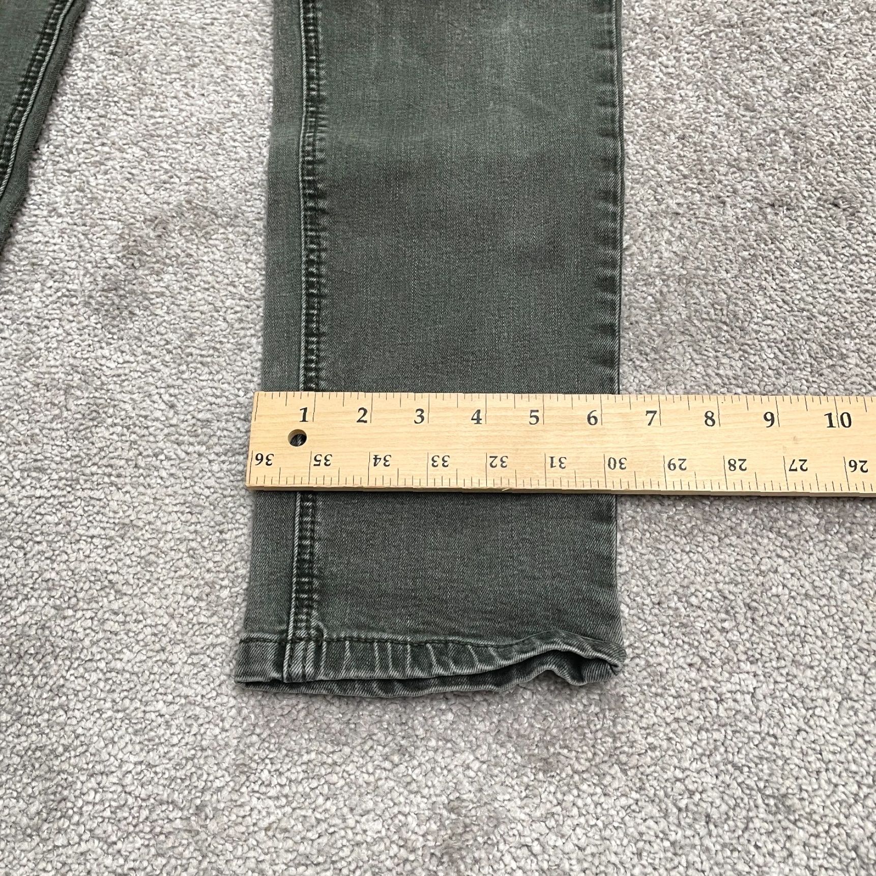 Denime ZLZ Jeans Skinny Denim Mens 34x31 Dark Wash Mid Rise 5-Pocket Regular Fit Cotton Blend Black Size US 34 / EU 50 - 7 Thumbnail