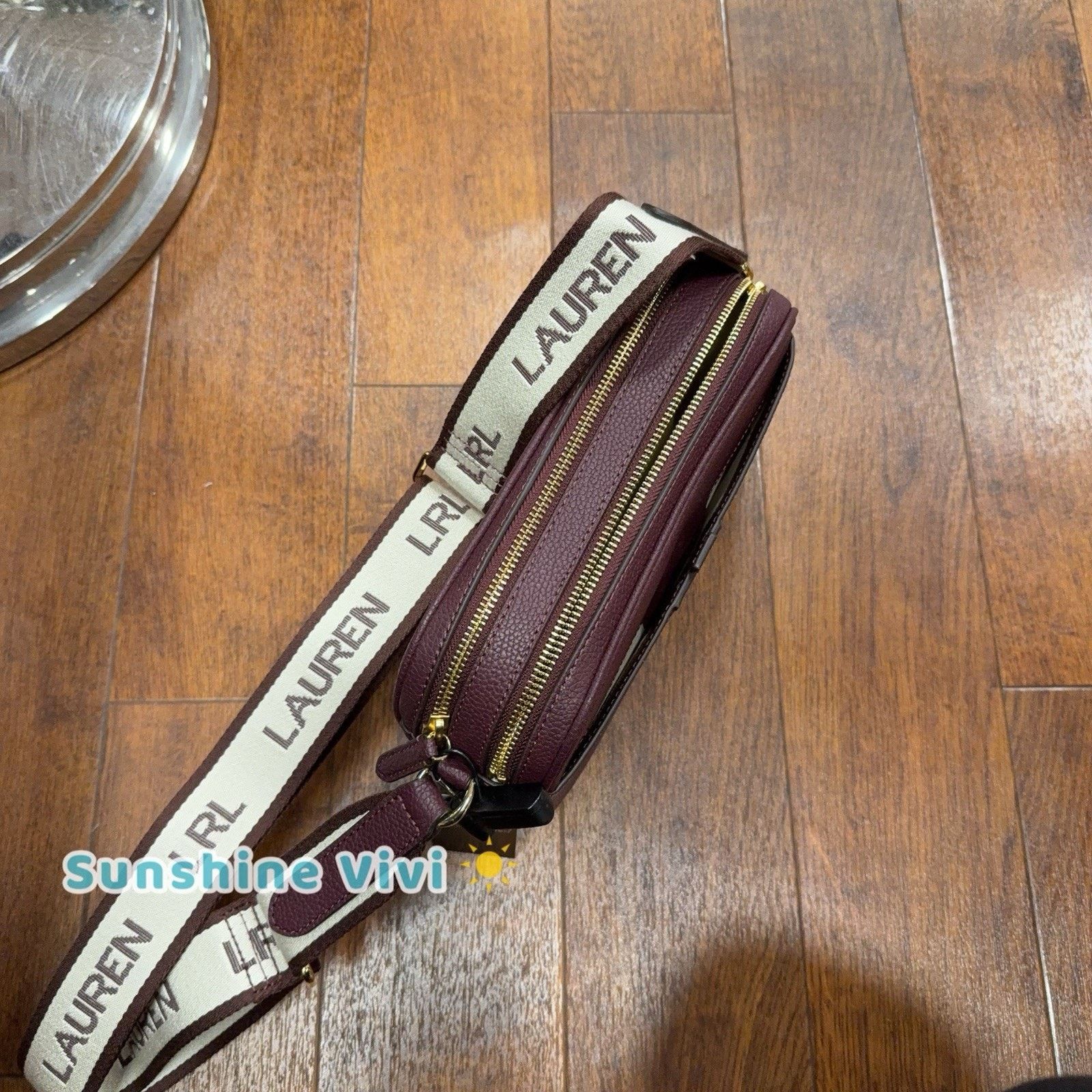 Lauren Ralph Lauren NWT Ralph Lauren Carrie Leather Crossbody Bag Wine Red Size ONE SIZE - 4 Thumbnail