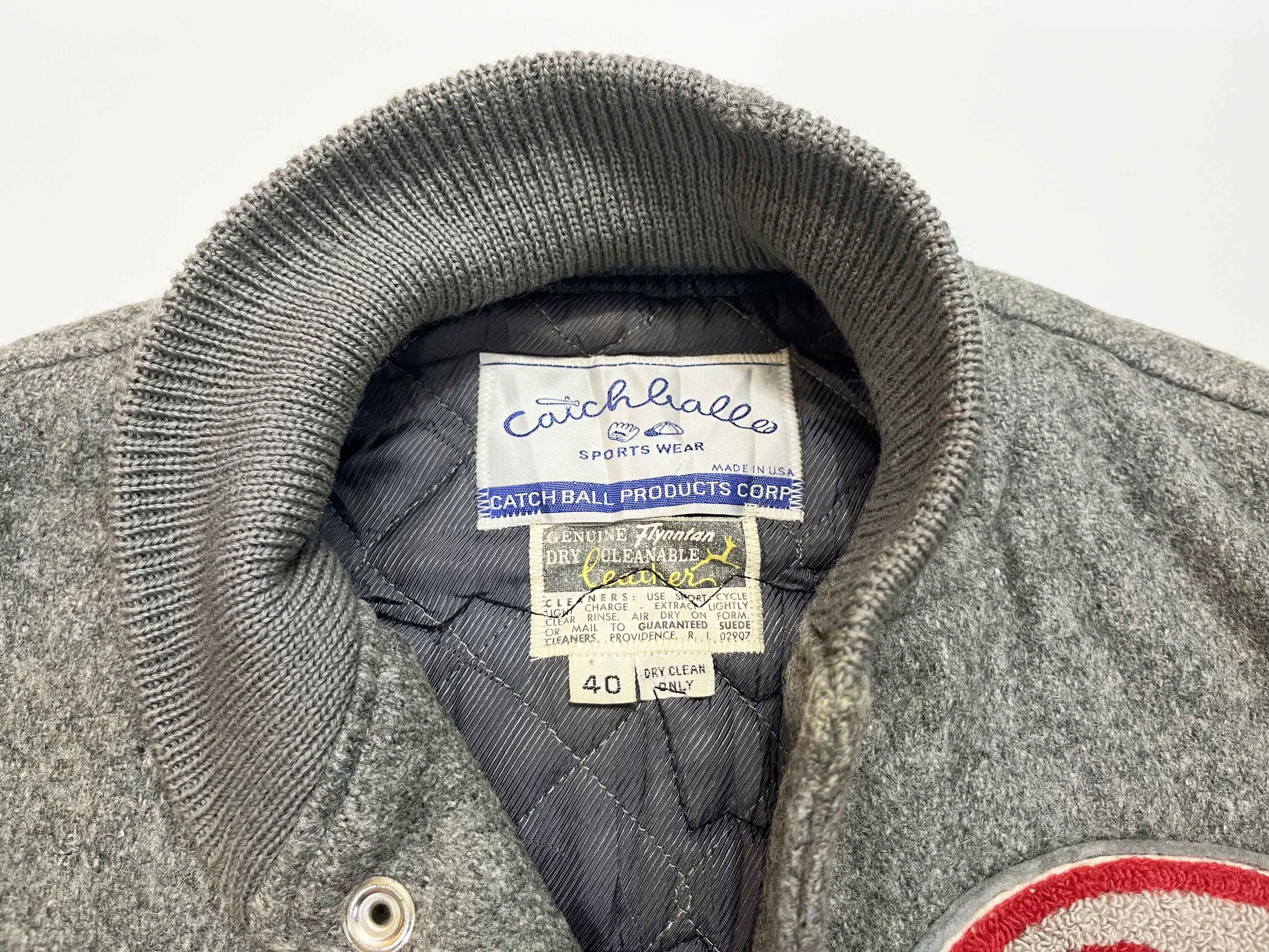 Other Vintage Catch Ball Silver Knights Leather Varsity Jacket Size US M / EU 48-50 / 2 - 5 Thumbnail