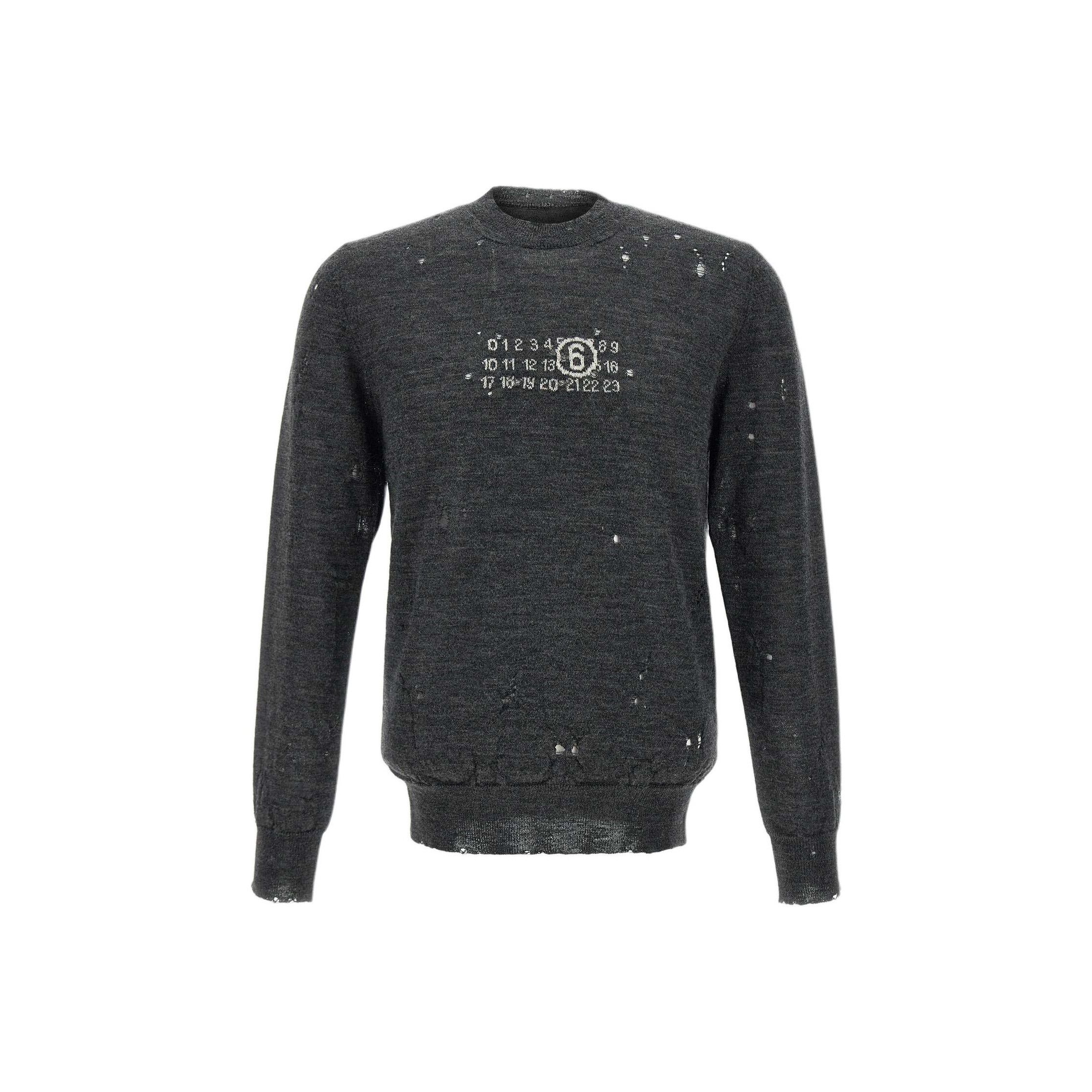 MM6 MM6 Maison Margiela Distressed Wool Sweater Size M Size US M / EU 48-50 / 2 - 1 Thumbnail