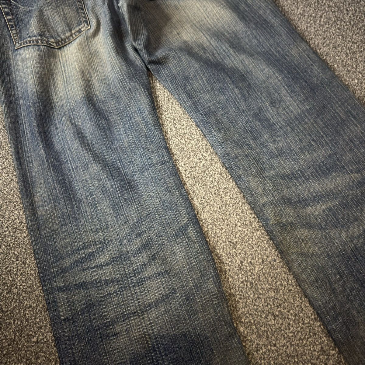 Japanese Brand 🇯🇵 Vintage 90s Japanese Bobson Destroyed Crack Wash denim Size US 35 - 10 Thumbnail