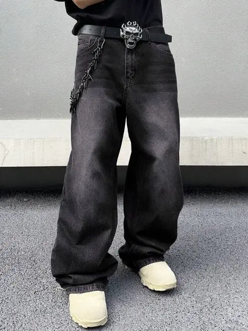Jean Washed Baggy Denim Jeans Skate Size US 34 / EU 50 - 2 Thumbnail